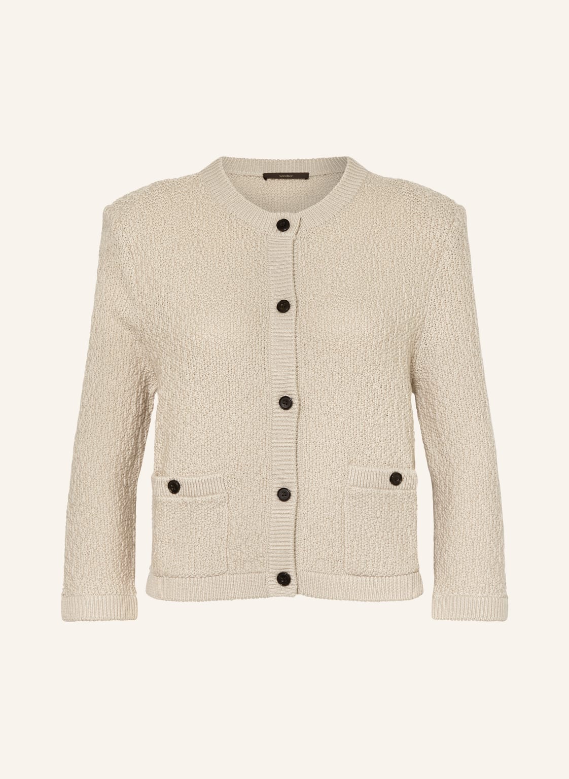 Windsor. Strickjacke Mit 3/4-Arm beige