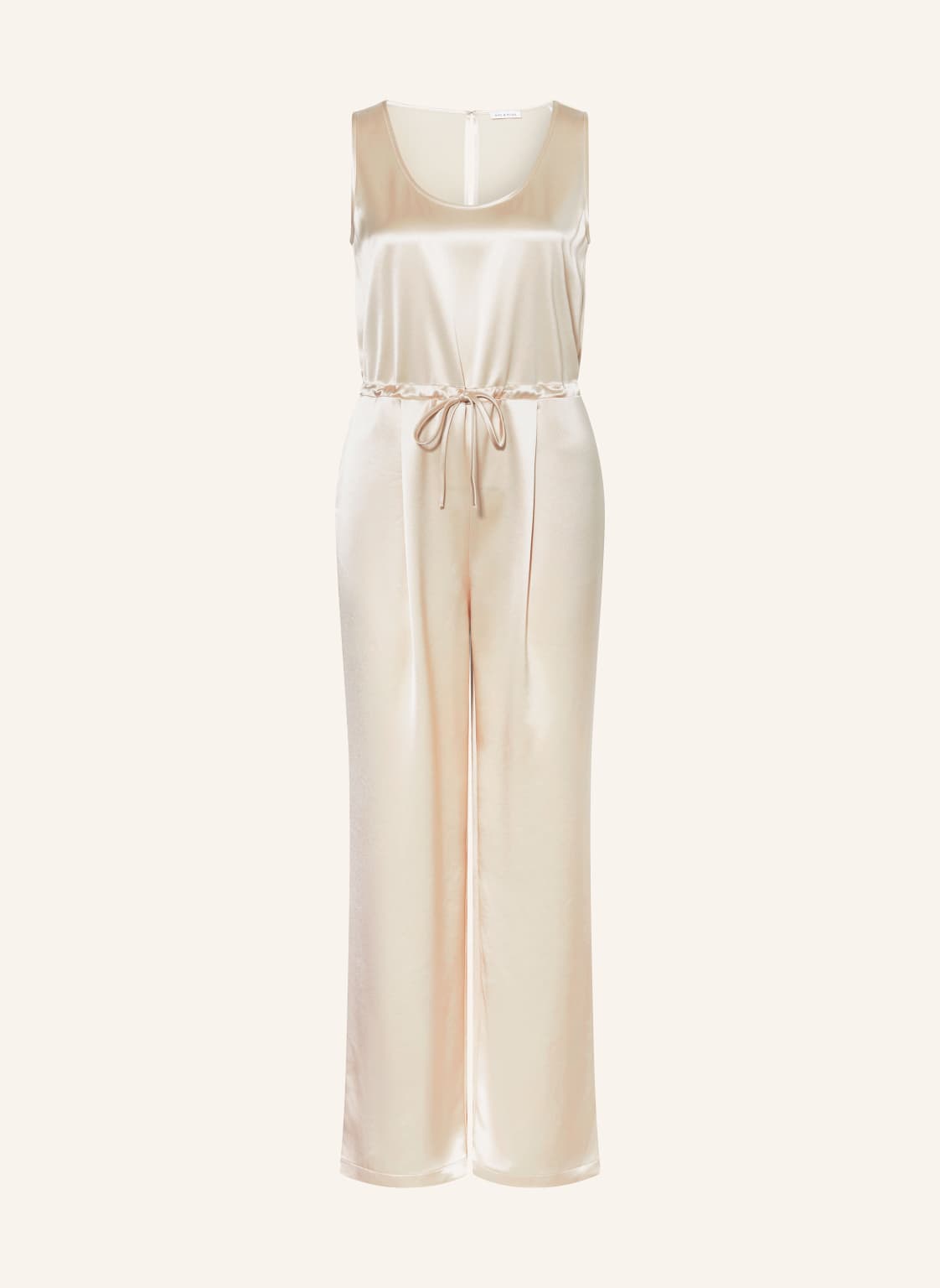 Mrs & Hugs Satin-Jumpsuit beige