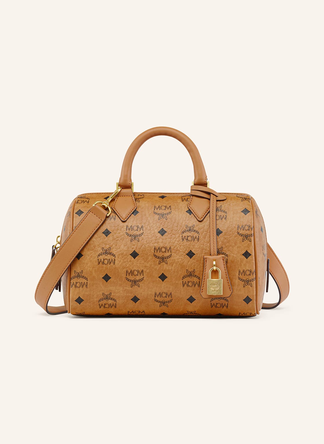 Mcm Handtasche Ella Boston Visetos braun