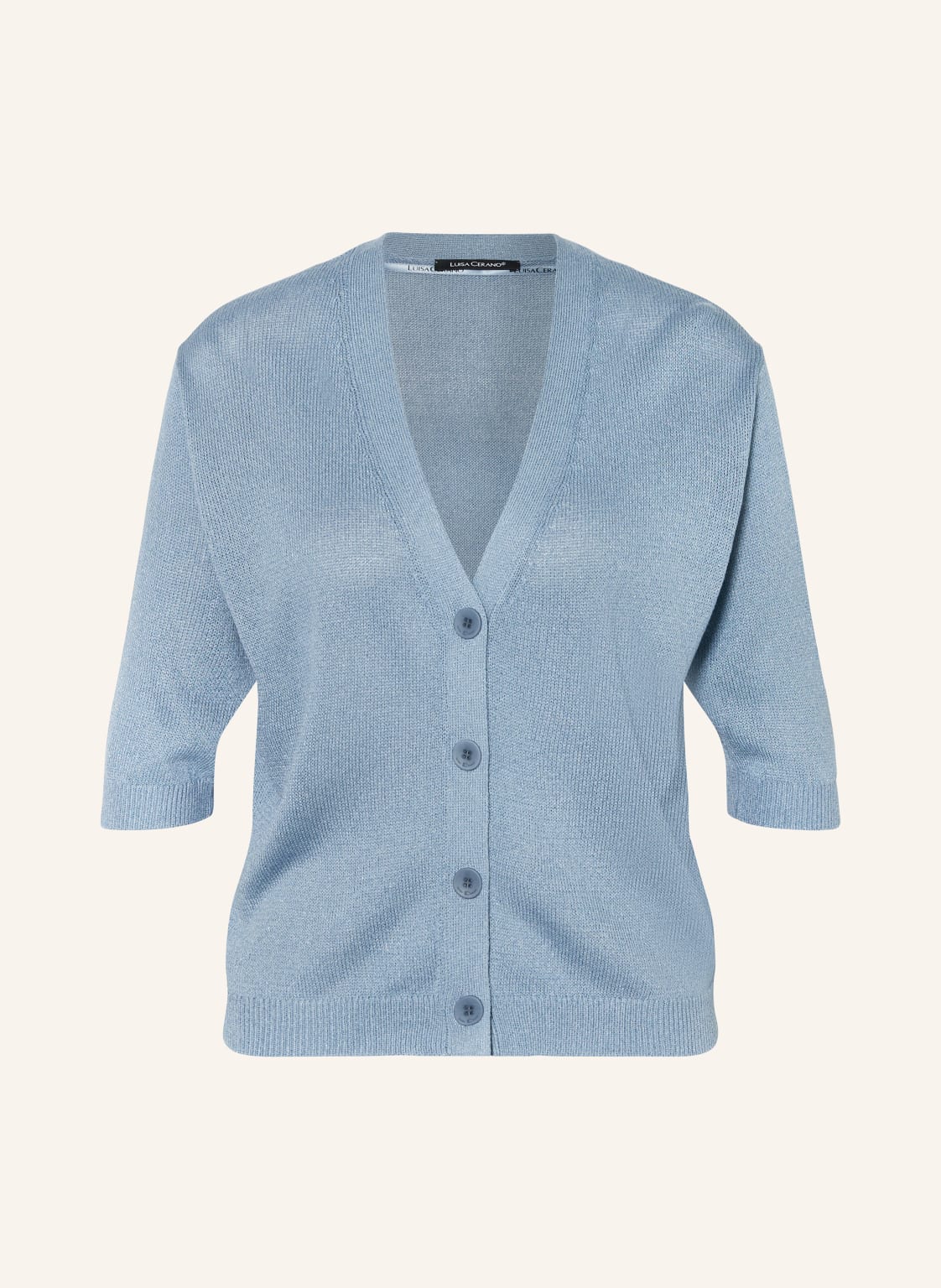 Luisa Cerano Strickjacke Mit 3/4-Arm blau