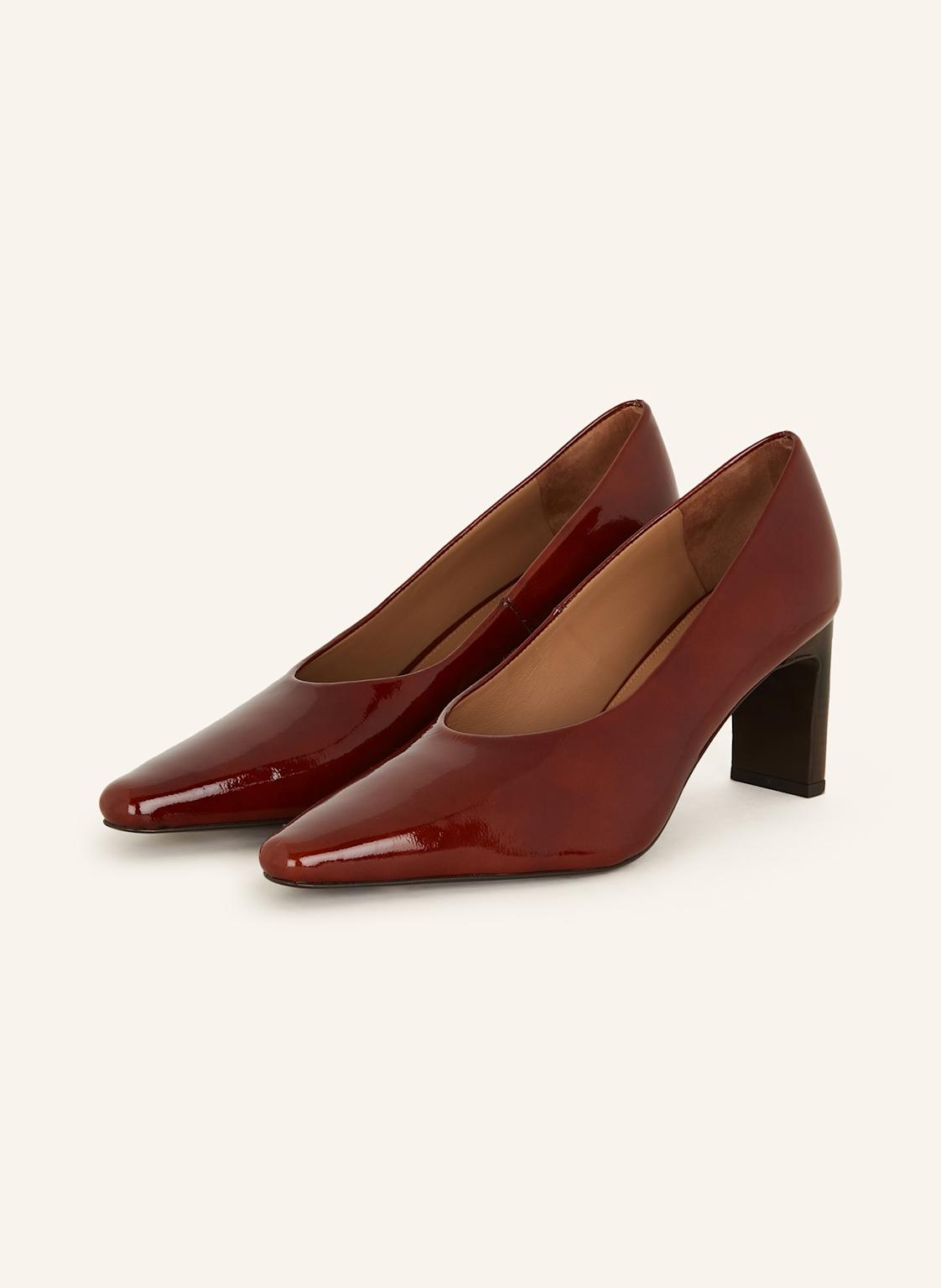 Produktový obrázek Flattered Flattered Lakované Lodičky Tove tmavě červená