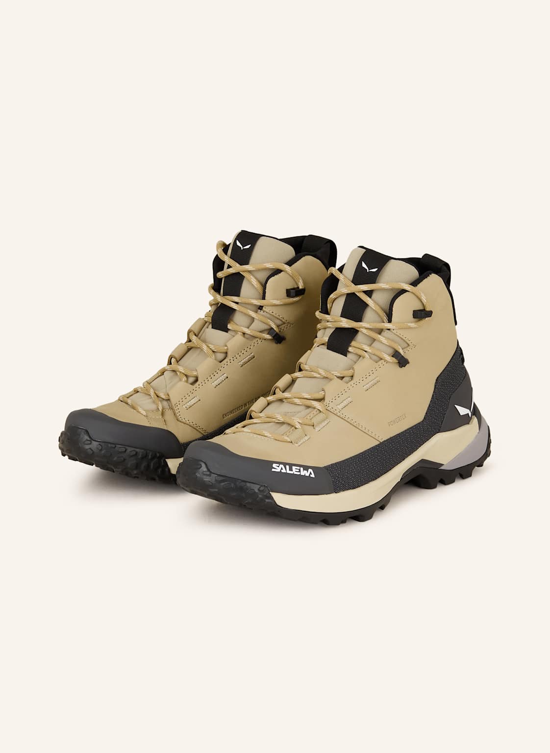 Produktový obrázek Salewa Salewa Turistické Boty Puez Leather Mid Ptx béžová / černá