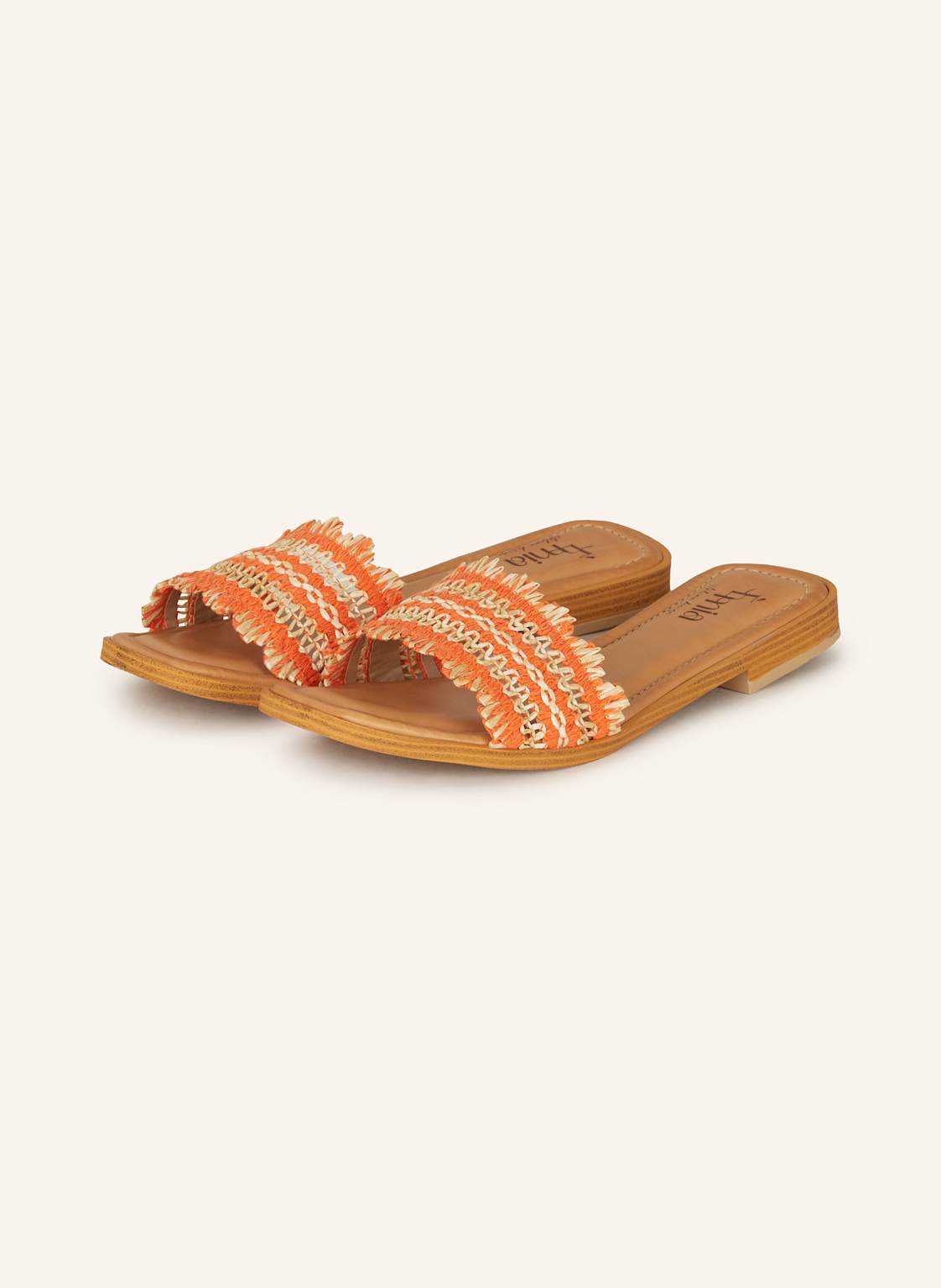 Produktový obrázek È MIA È Mia Pantofle oranžová / krémová