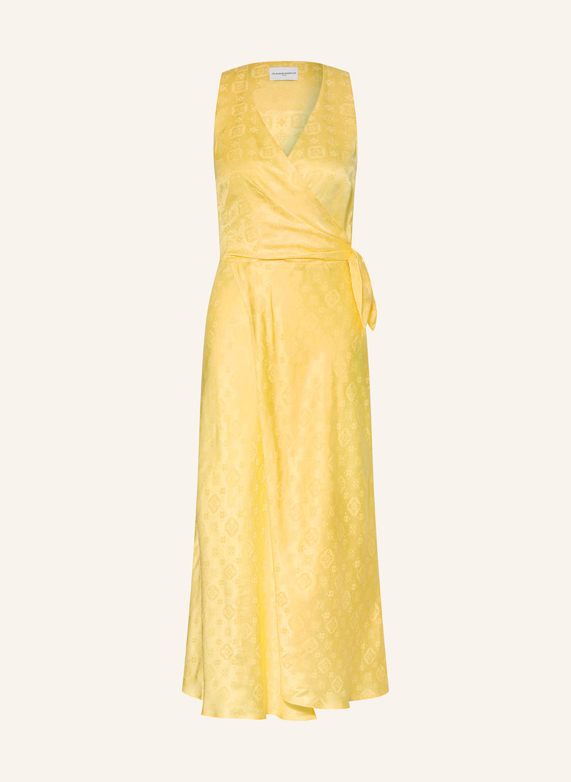 Claudie Pierlot Jacquard-Kleid gelb