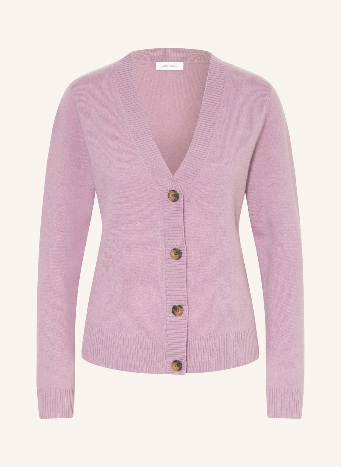 Darling Harbour Strickjacke Aus Cashmere lila