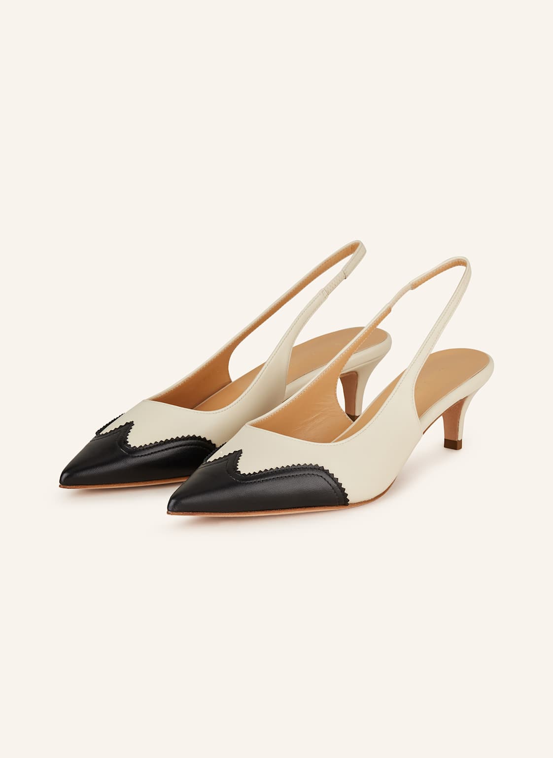 Produktový obrázek UNÜTZER Unützer Slingpumps S Otevřenou Patou krémová / černá