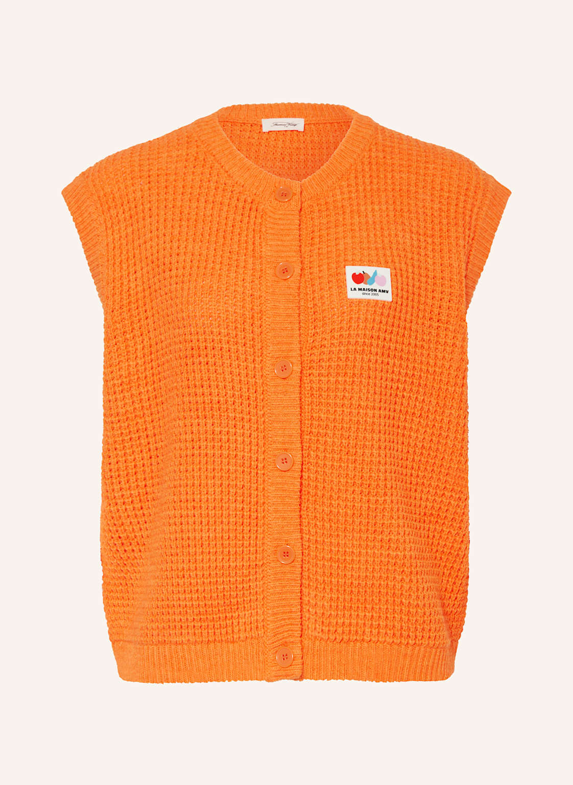 American Vintage Strickweste Crashway orange