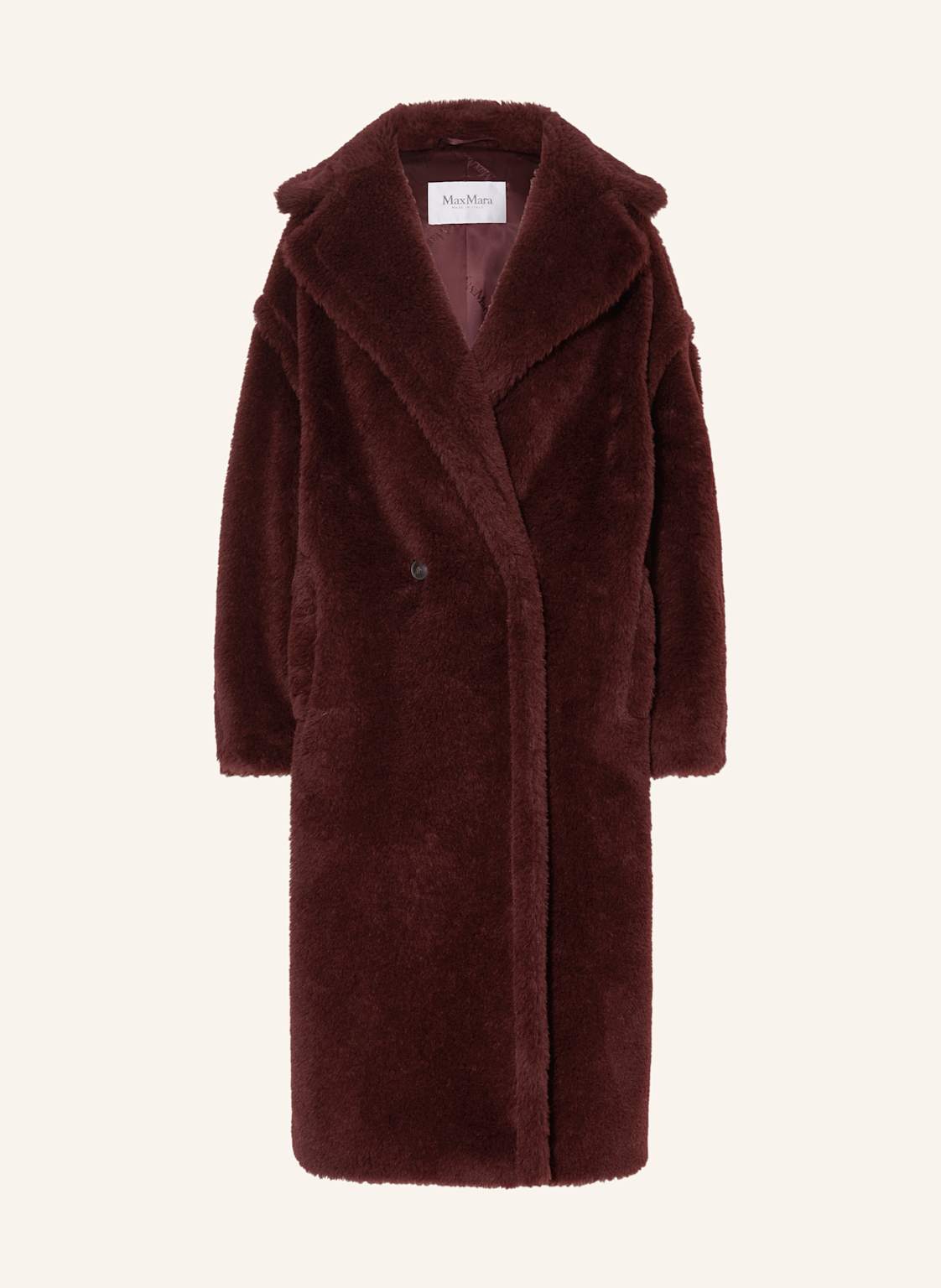 Max Mara Teddyfell-Mantel Tedgirl Mit Alpaka rot