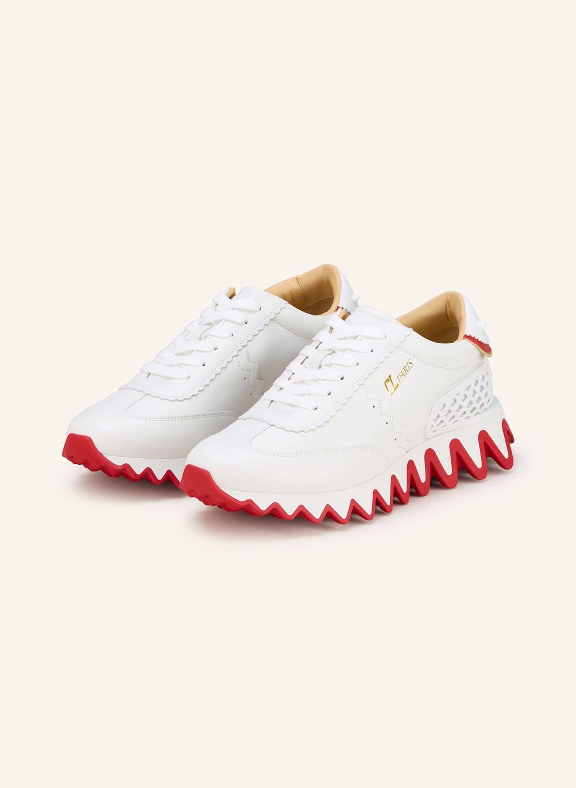 Produktový obrázek Christian Louboutin Christian Louboutin Sneakersy Loubishark bílá / červená