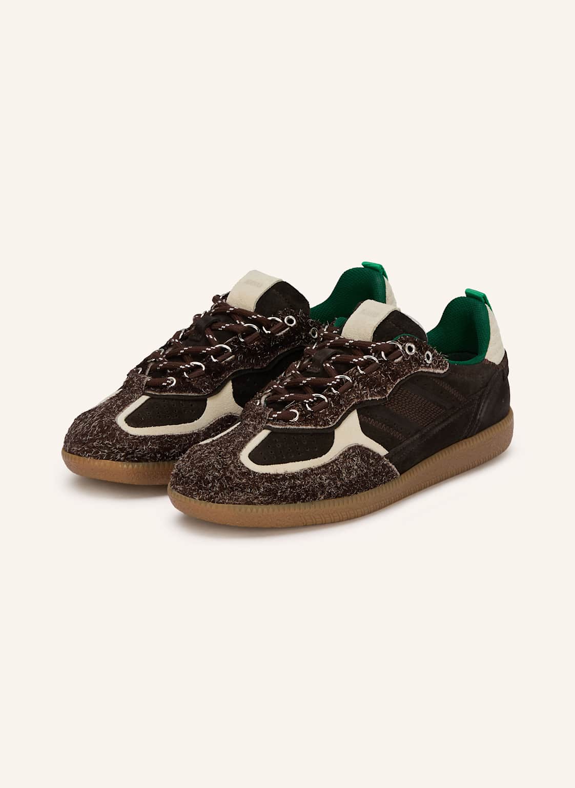 Produktový obrázek ALOHAS Alohas Sneakersy Tb.490 tmavě hnědá / režná / zelená
