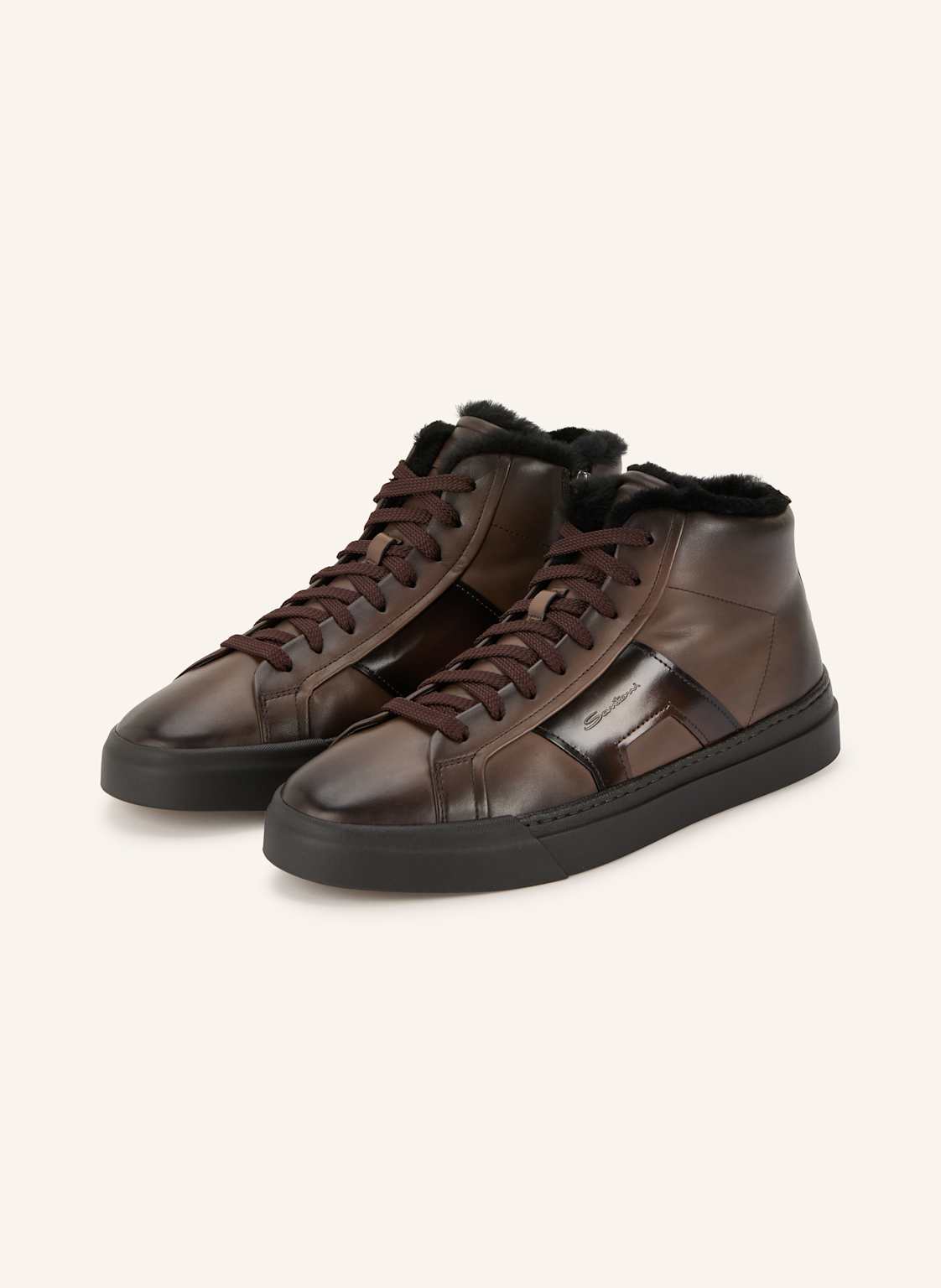 Produktový obrázek Santoni Santoni Vysoké Sneakersy tmavě hnědá