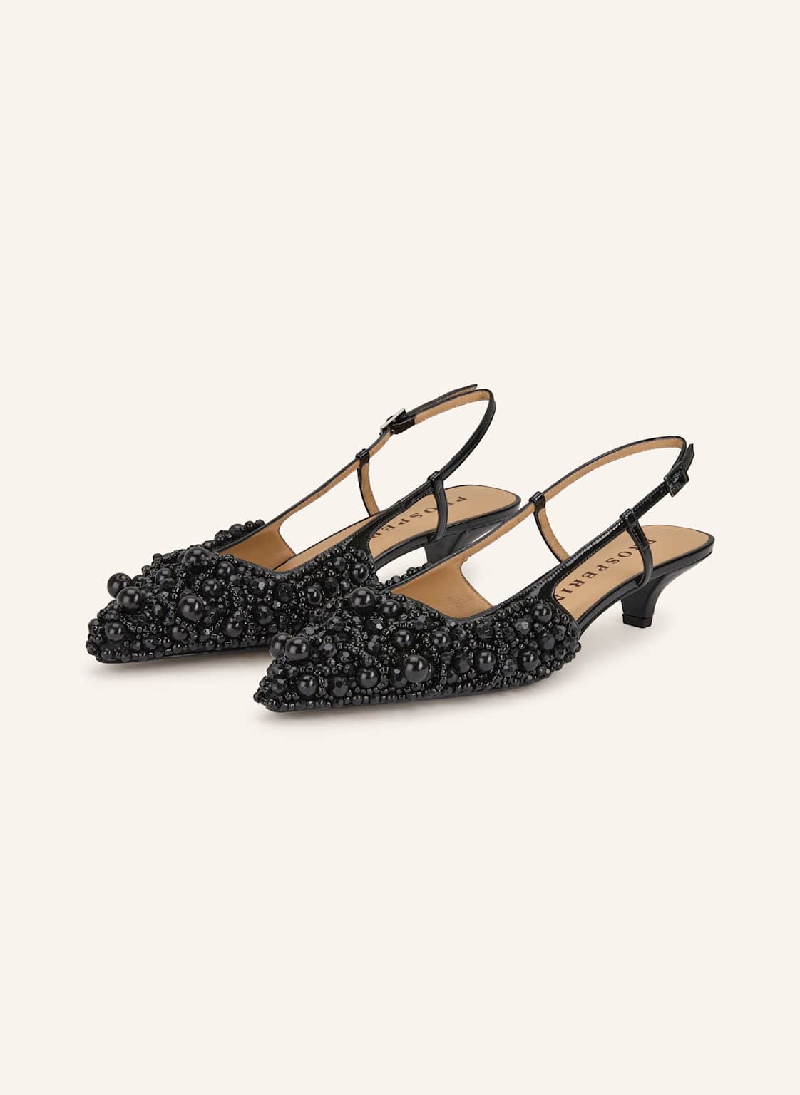Produktový obrázek PROSPERINE Prosperine Slingpumps S Otevřenou Patou A Ozdobnými Kamínky černá