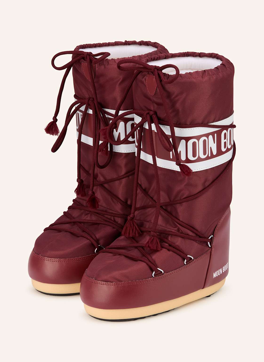 Produktový obrázek moon boot Moon Boot Moon Boots Icon Nylon tmavě červená / bílá / velbloudí