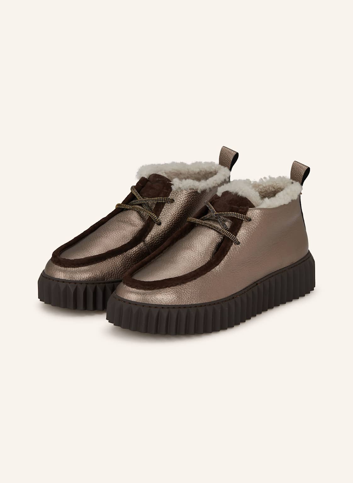 Produktový obrázek Voile blanche Voile Blanche Desert Boots Penelope zlatá / tmavě hnědá