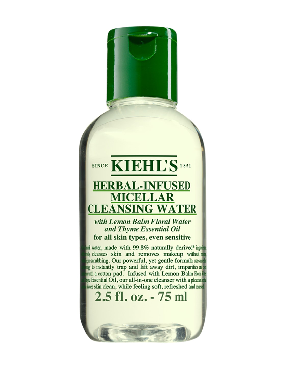 Image of Kiehl's Herbal-Infused Micellar Cleansing Water Mizellen-Gesichtsreinigung 75 ml