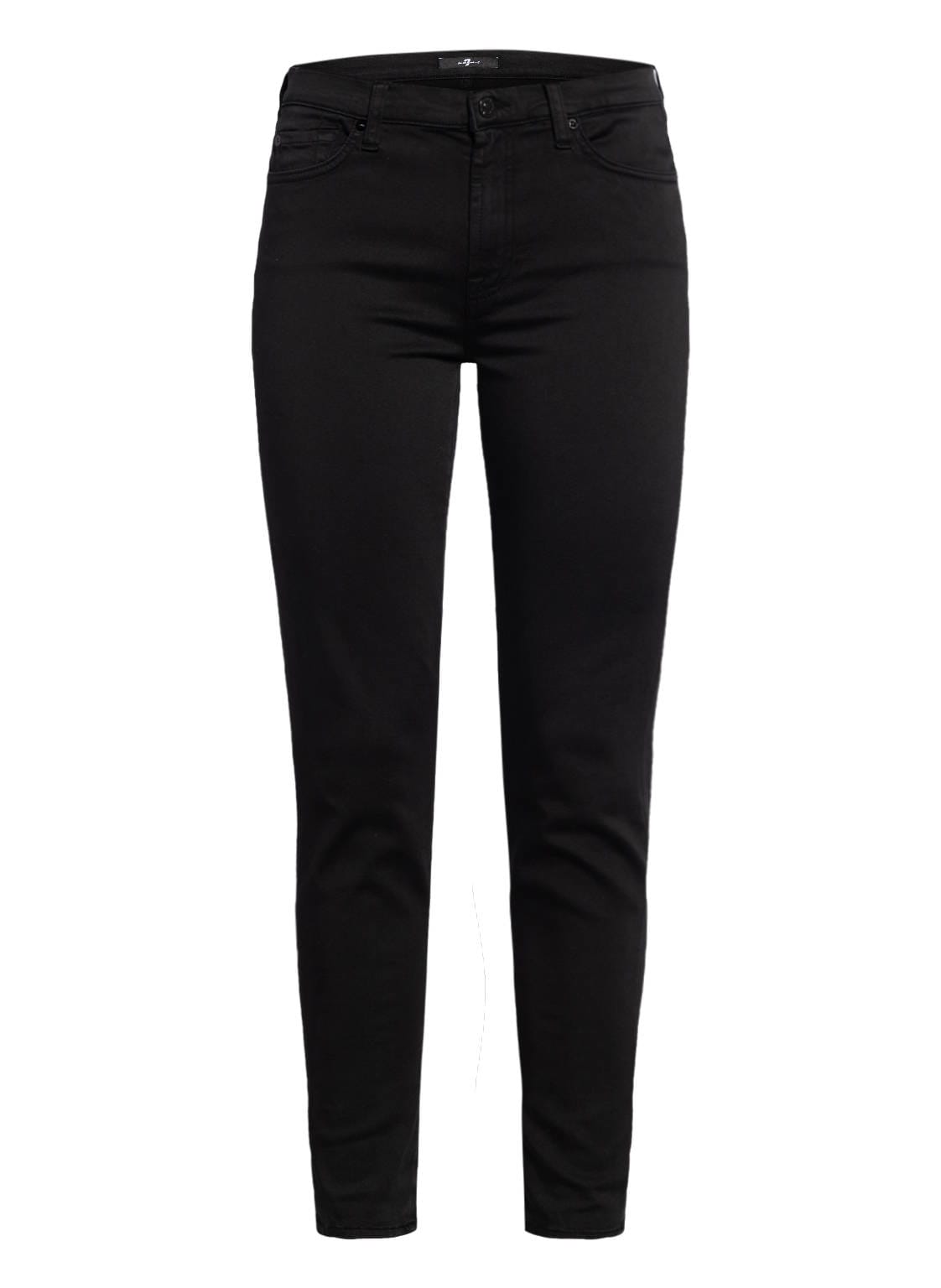 Image of 7 For All Mankind Skinny Jeans High Waist Skinny Crop schwarz