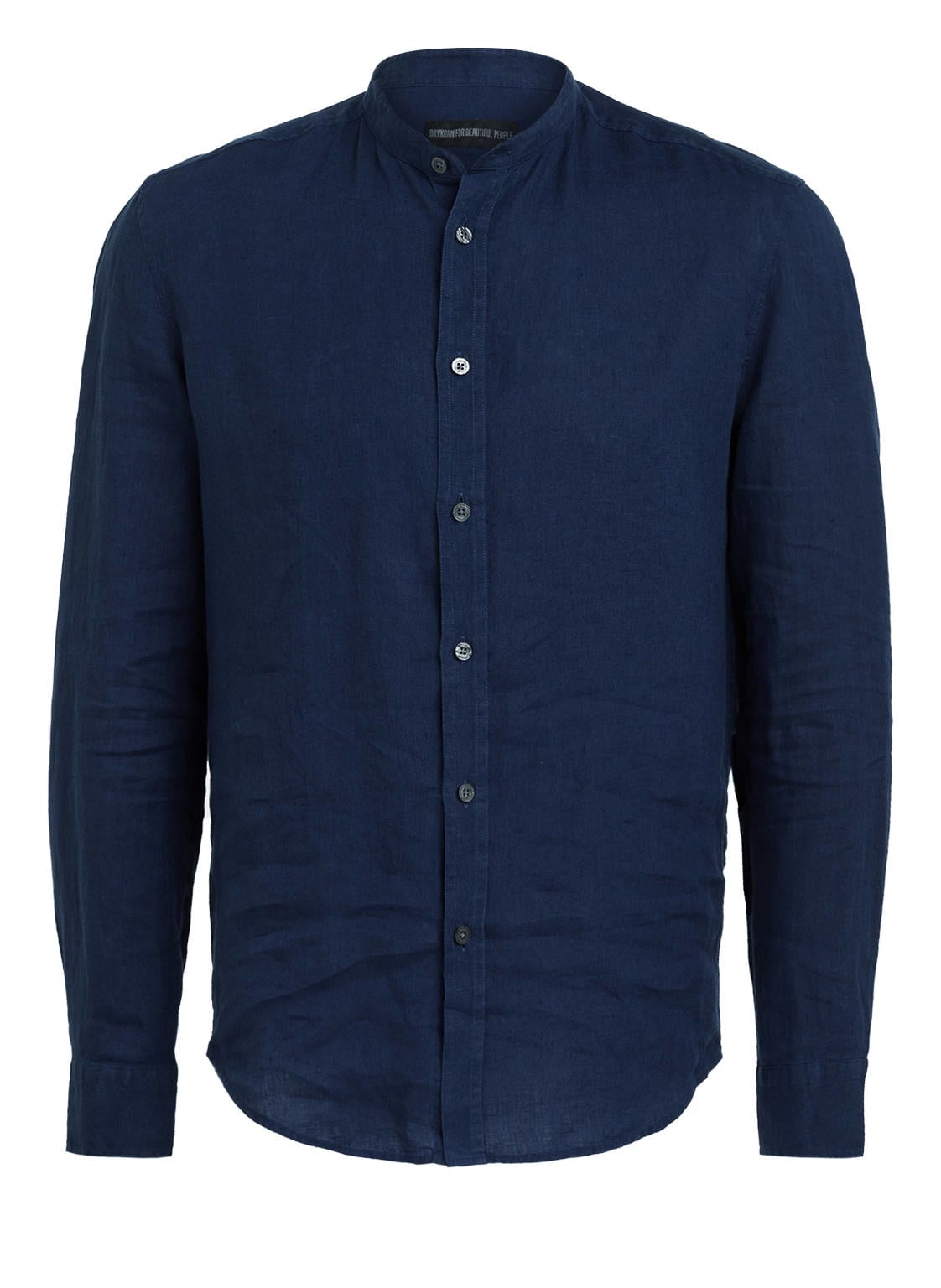 Image of Drykorn Leinenhemd Tarok Comfort Fit Mit Stehkragen blau