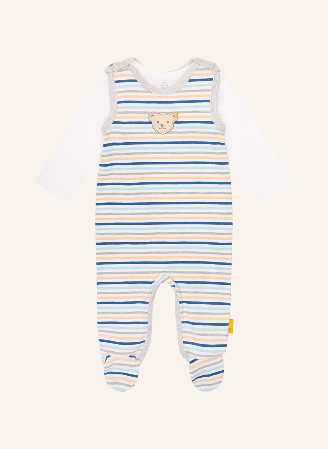 Steiff Set Wellness: Strampler Und Longsleeve weiss