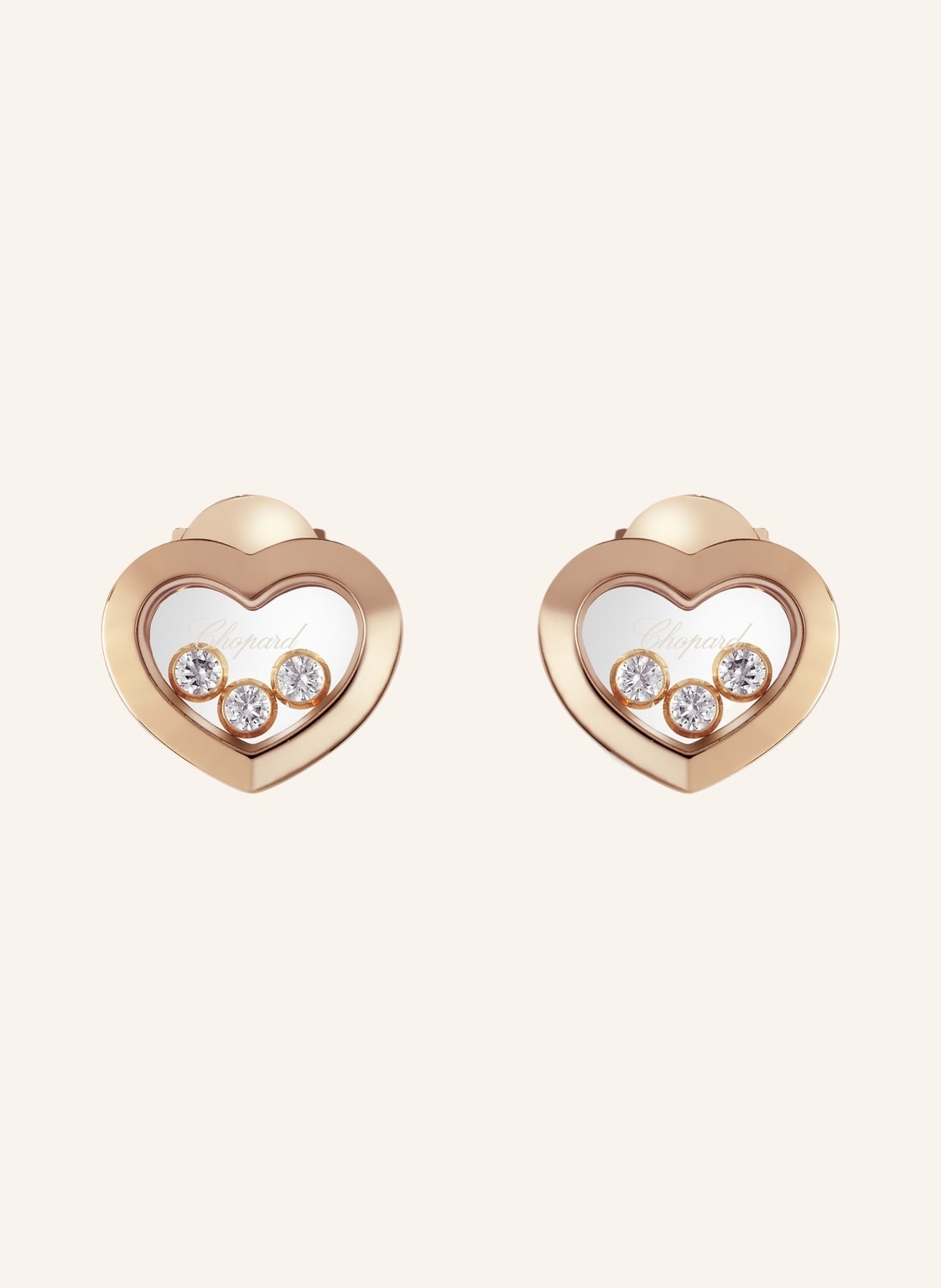 Chopard Ohrring Happy Diamonds Icons Ohrringe Aus 18 Karat Roségold Und Diamanten rosegold