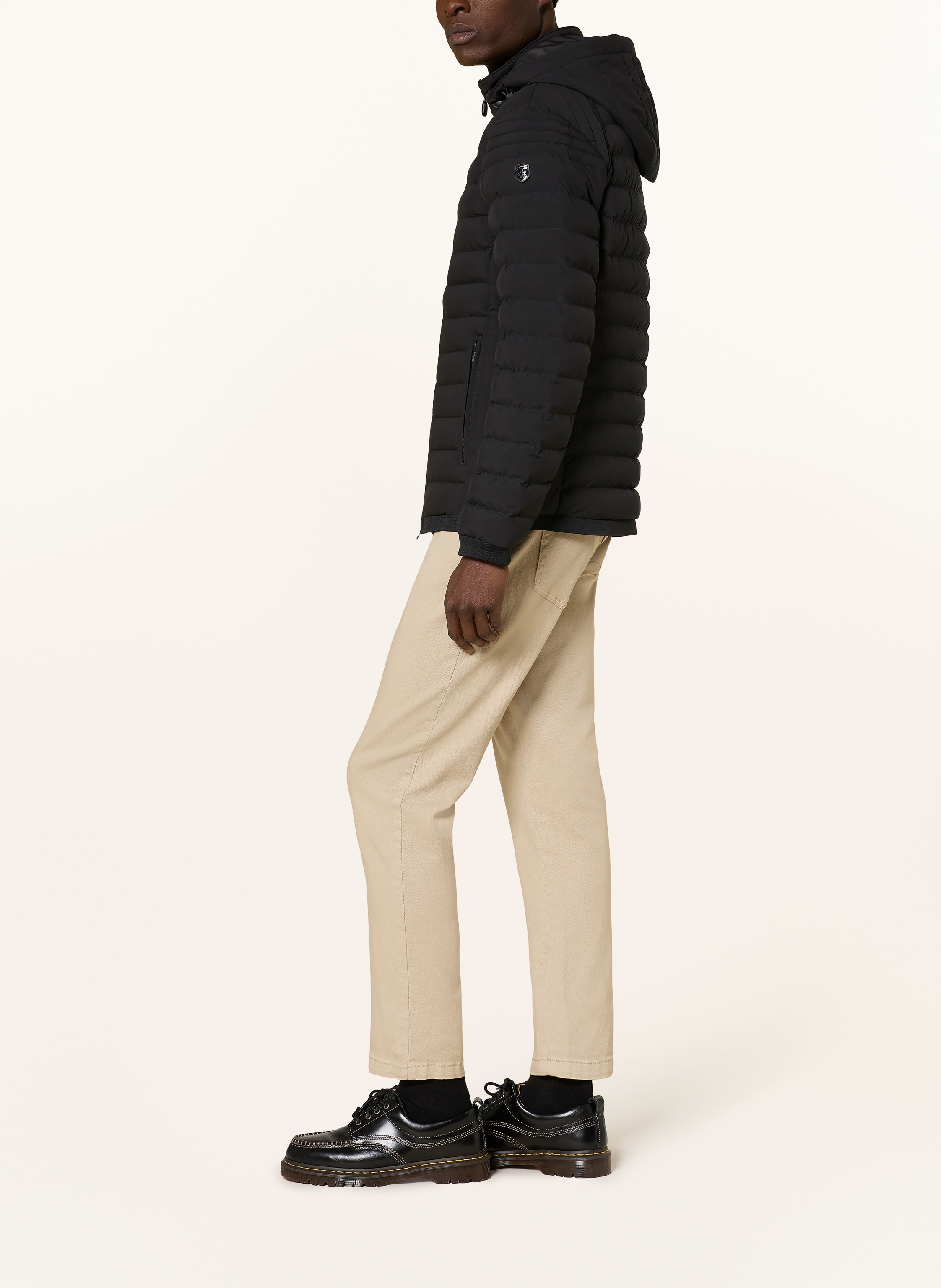 Thumbnail - Wellensteyn Steppjacke Molecule Long Mit Abnehmbarer Kapuze schwarz