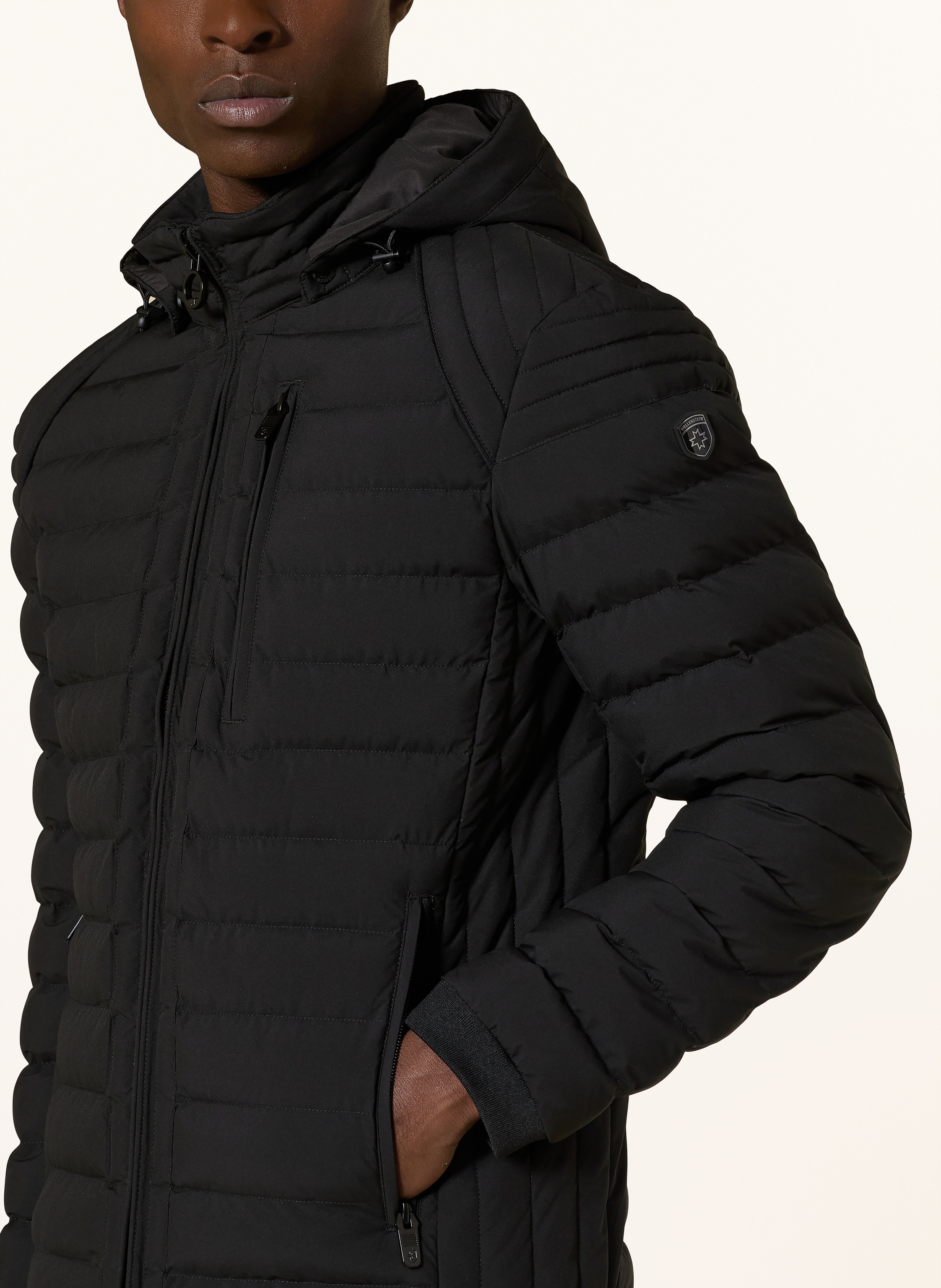 Thumbnail - Wellensteyn Steppjacke Molecule Long Mit Abnehmbarer Kapuze schwarz