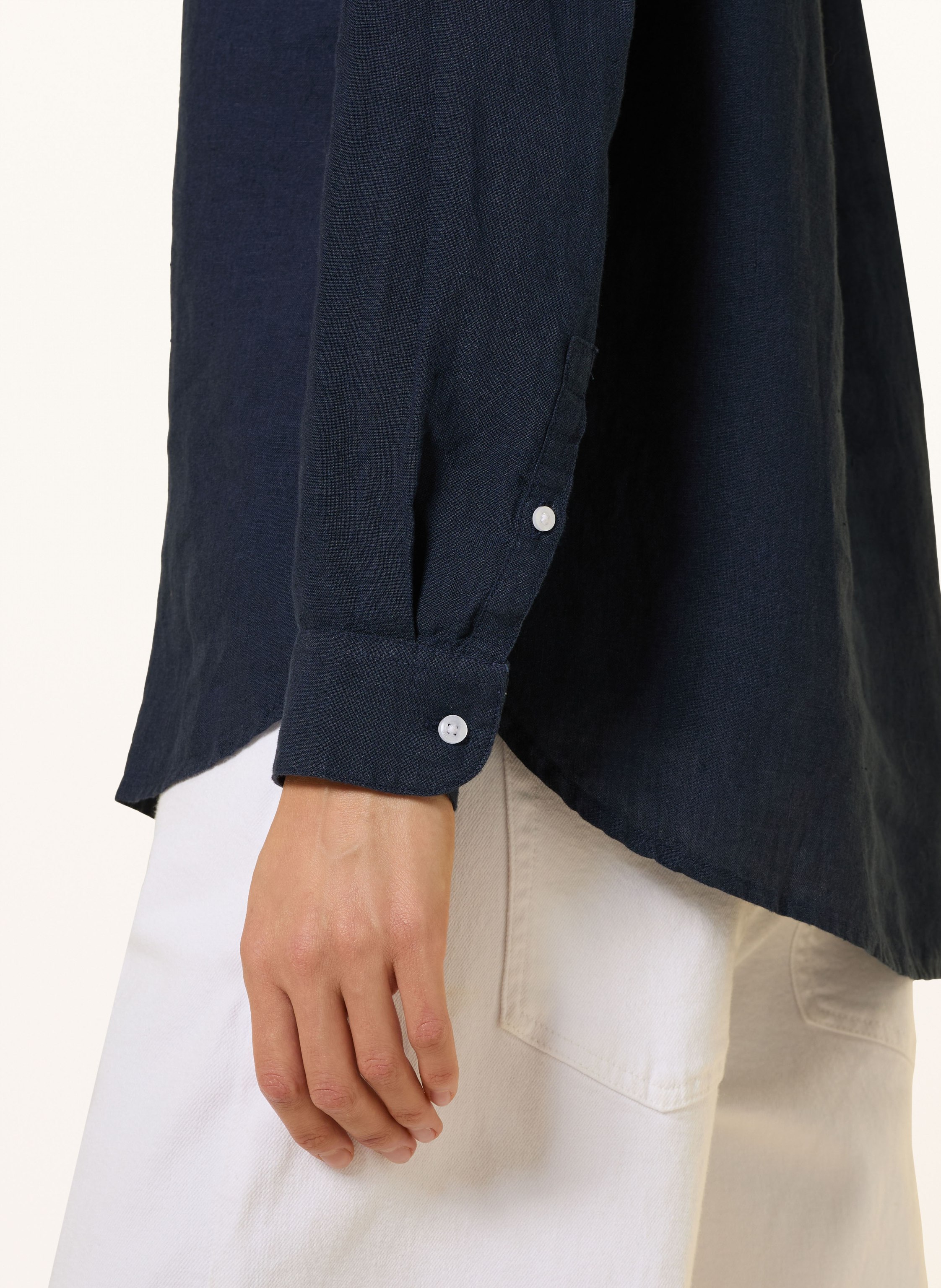 Thumbnail - Barbour Hemdbluse Marine Aus Leinen blau