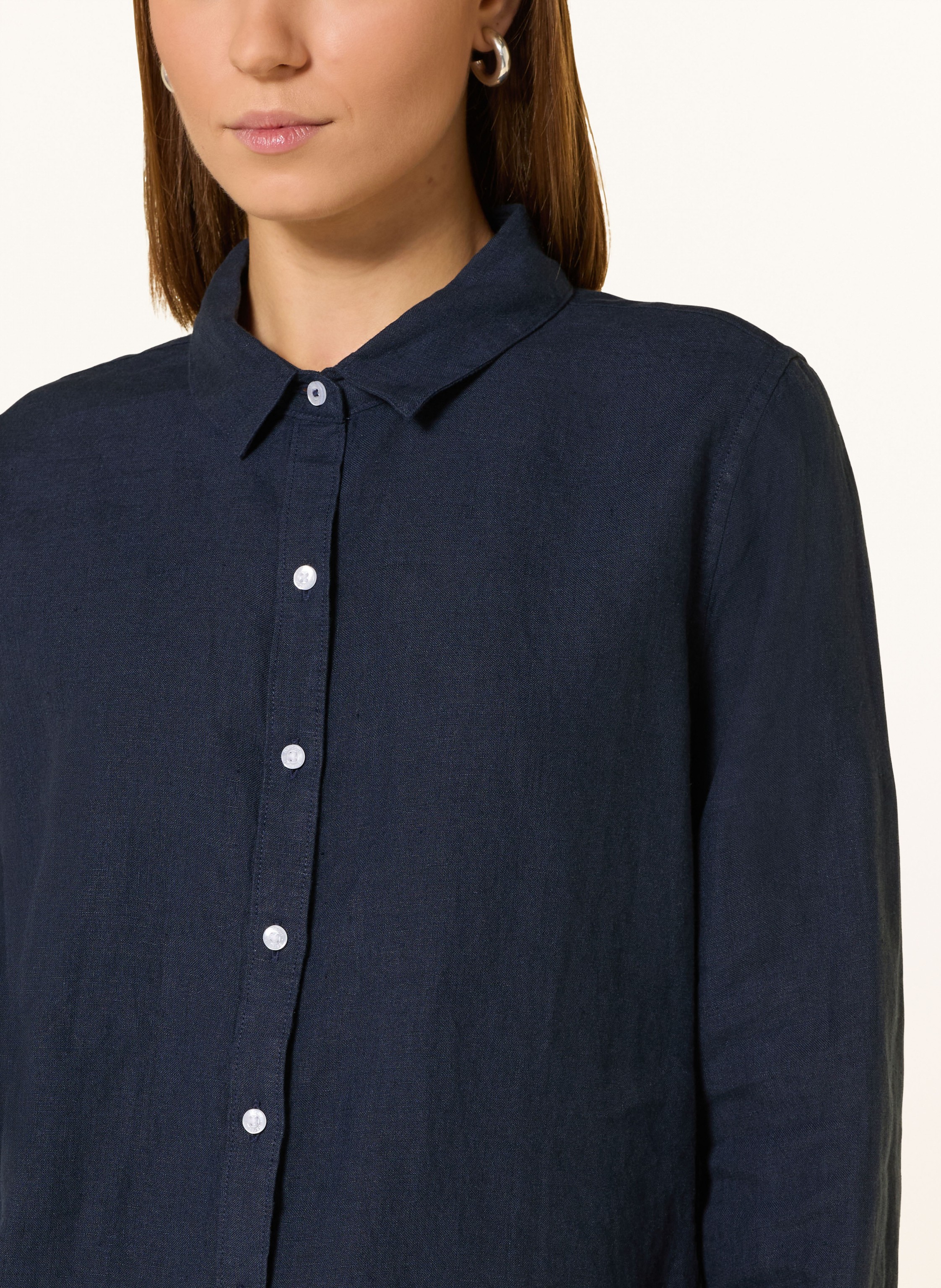 Thumbnail - Barbour Hemdbluse Marine Aus Leinen blau