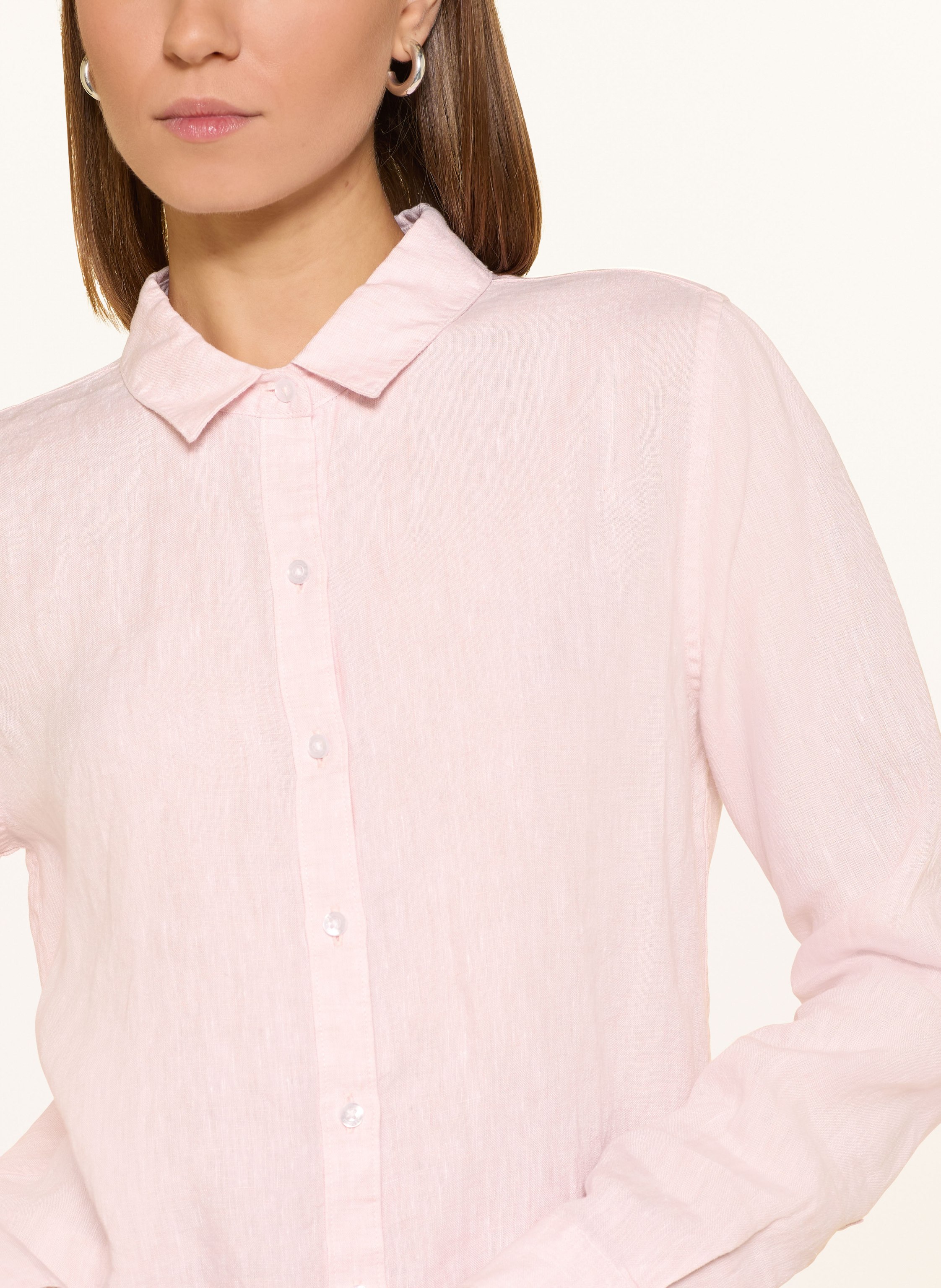 Thumbnail - Barbour Hemdbluse Marine Aus Leinen rosa