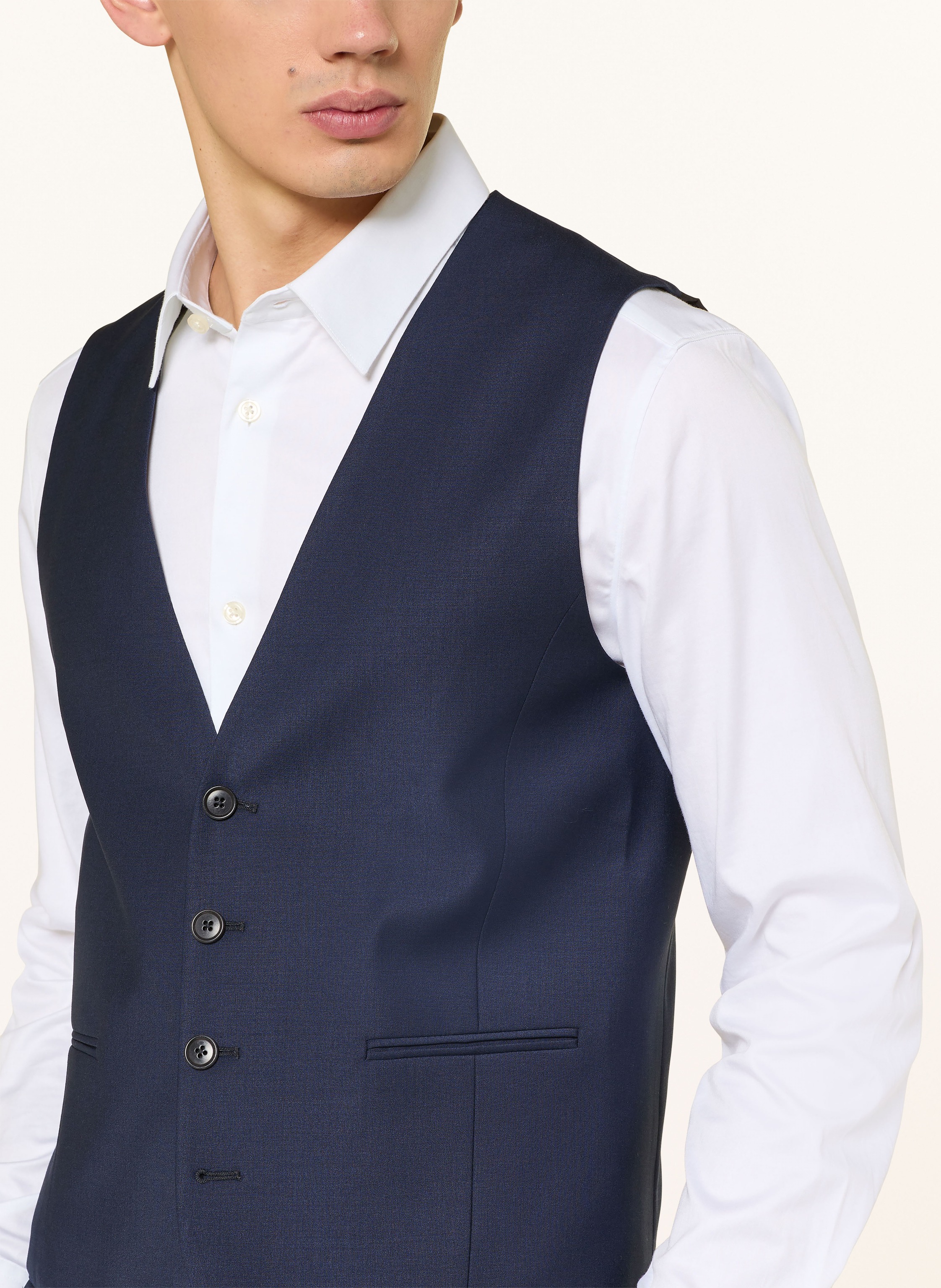 Thumbnail - Drykorn Anzugweste Malmo Slim Fit blau