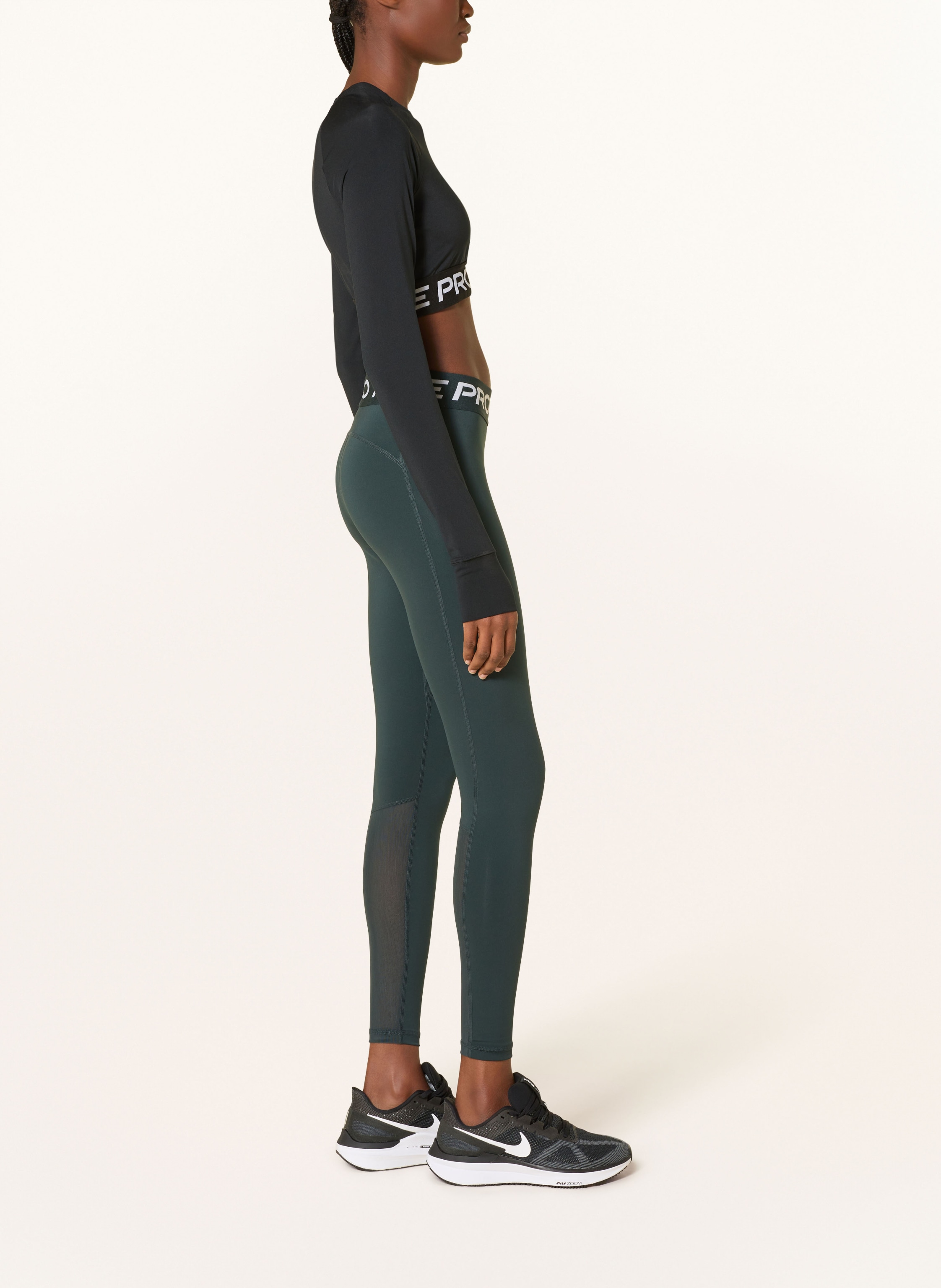 Thumbnail - Nike Tights Nike Pro Mit Mesh grau