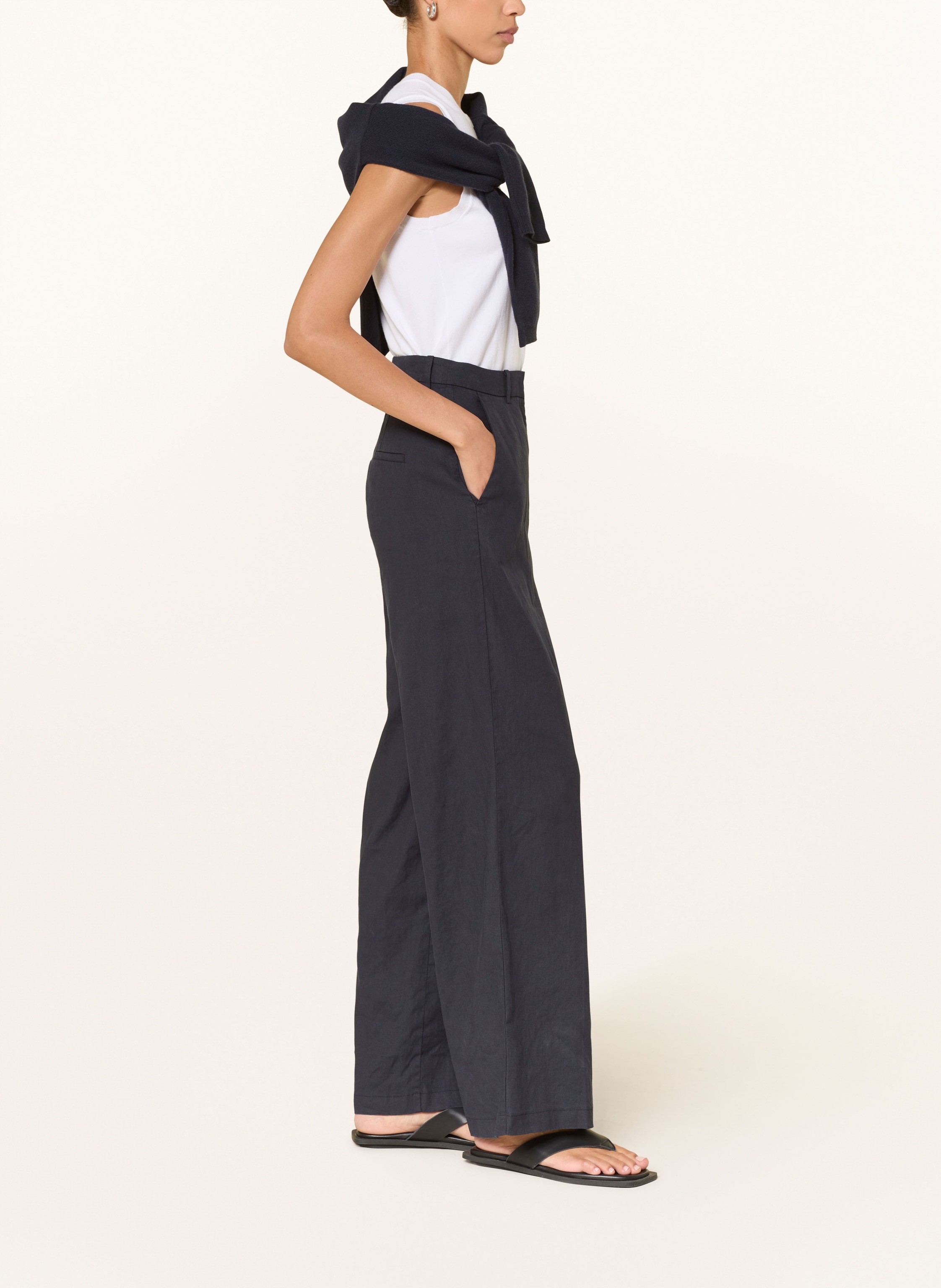 Thumbnail - Cambio Marlenehose Mira Mit Leinen blau