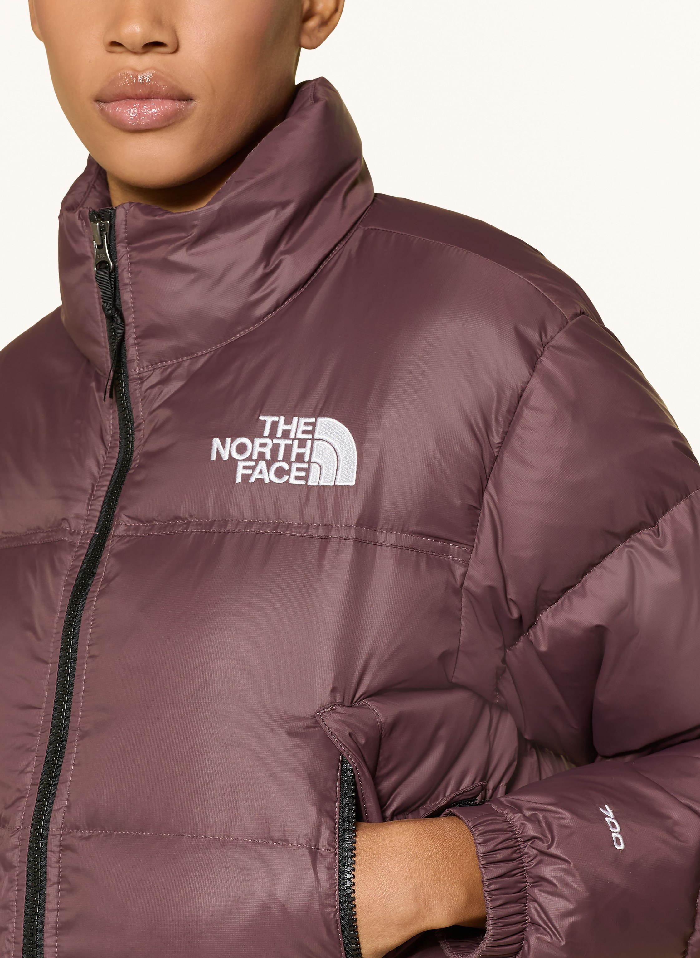 Thumbnail - The North Face Cropped-Daunenjacke rot