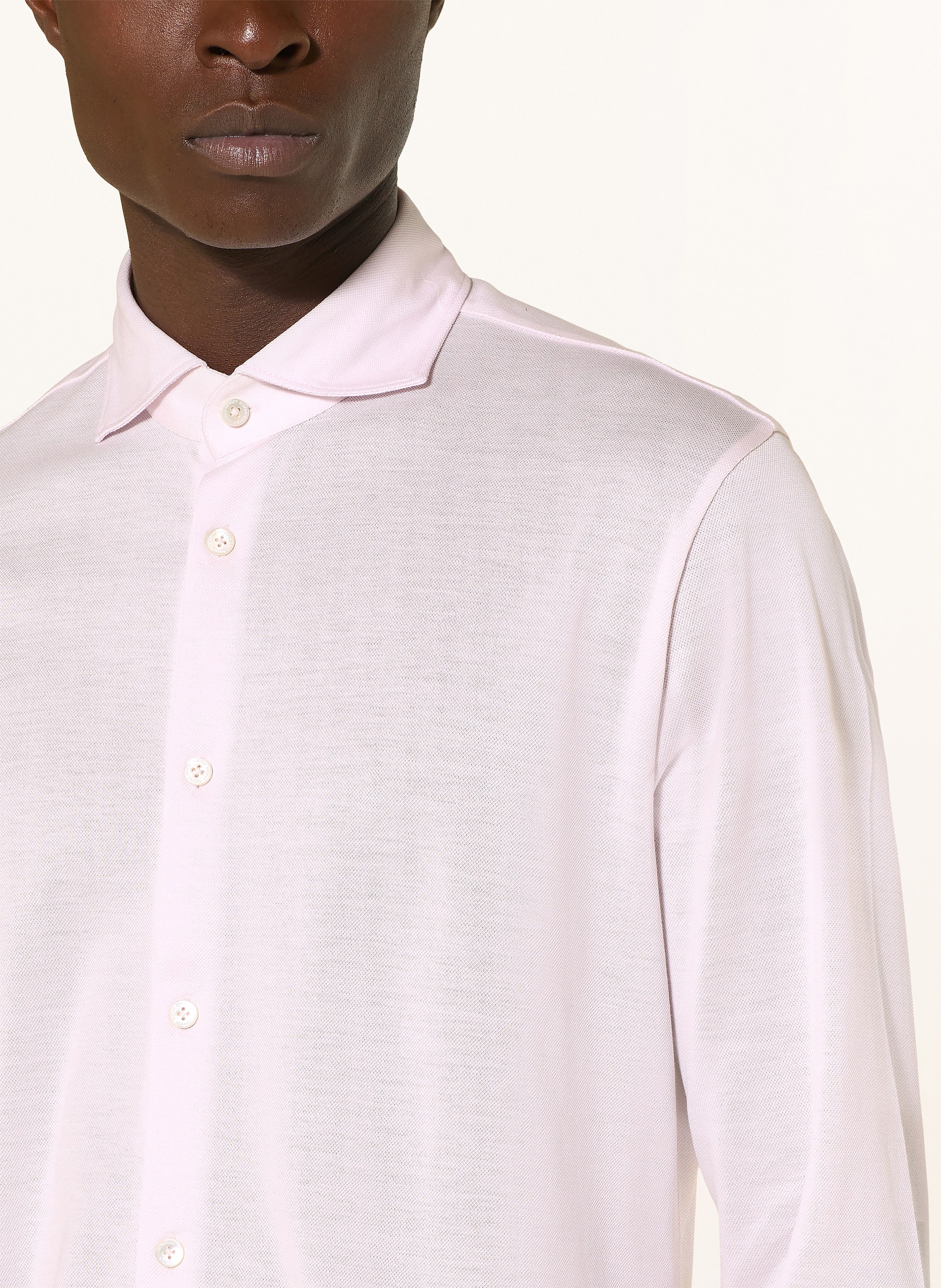 Thumbnail - Stefan Brandt Piqué-Hemd Slim Fit rosa