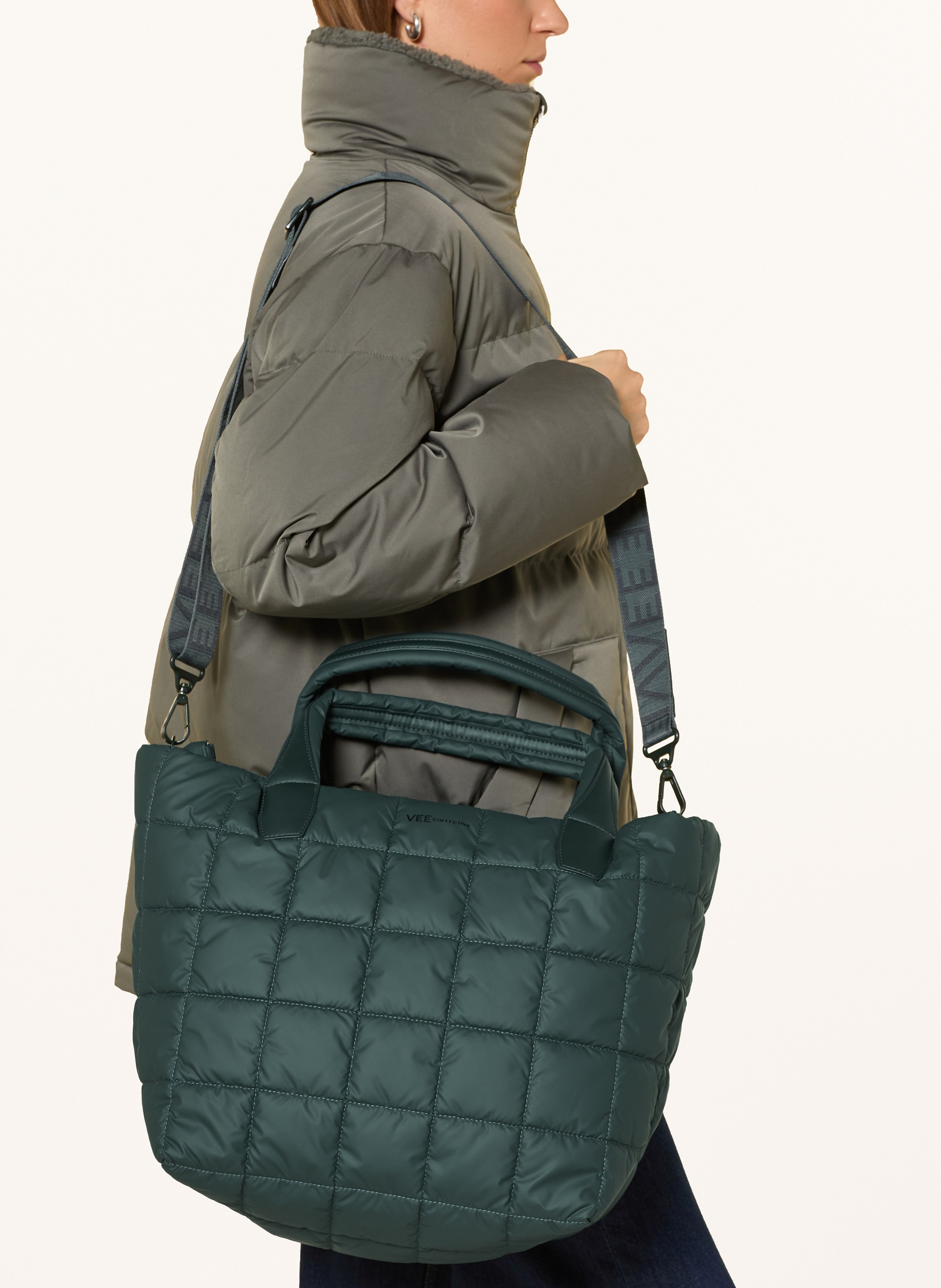 Thumbnail - Vee Collective Shopper Porter Tote Medium gruen