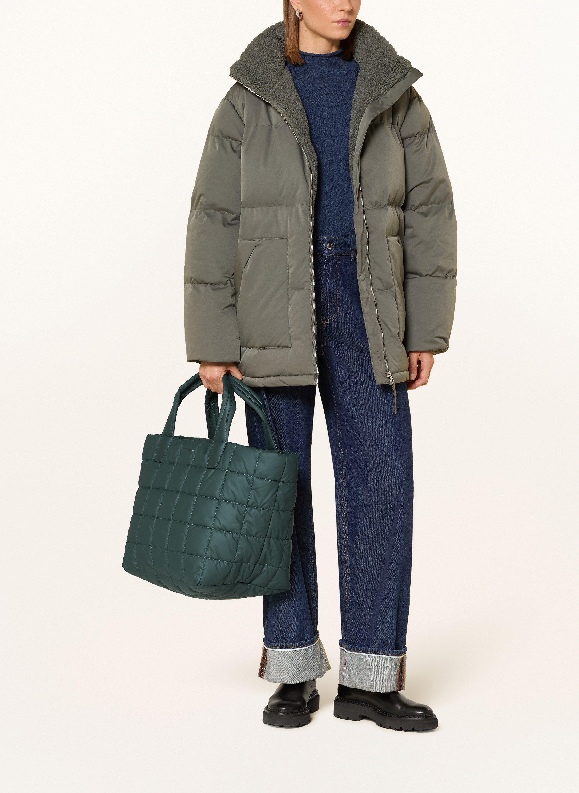 Thumbnail - Vee Collective Shopper Porter Tote Medium gruen