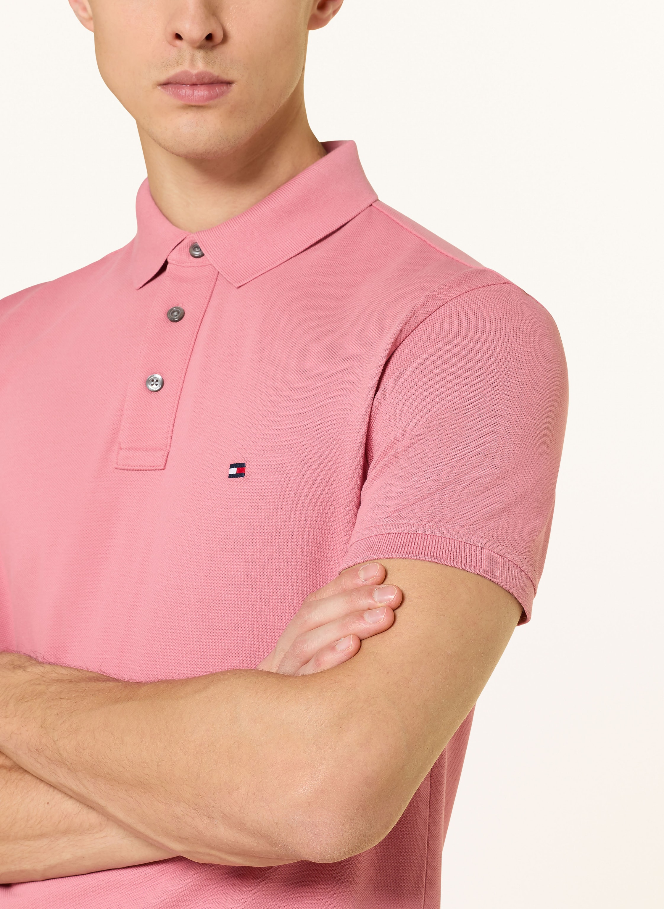 Thumbnail - Tommy Hilfiger Piqué-Poloshirt Slim Fit rosa
