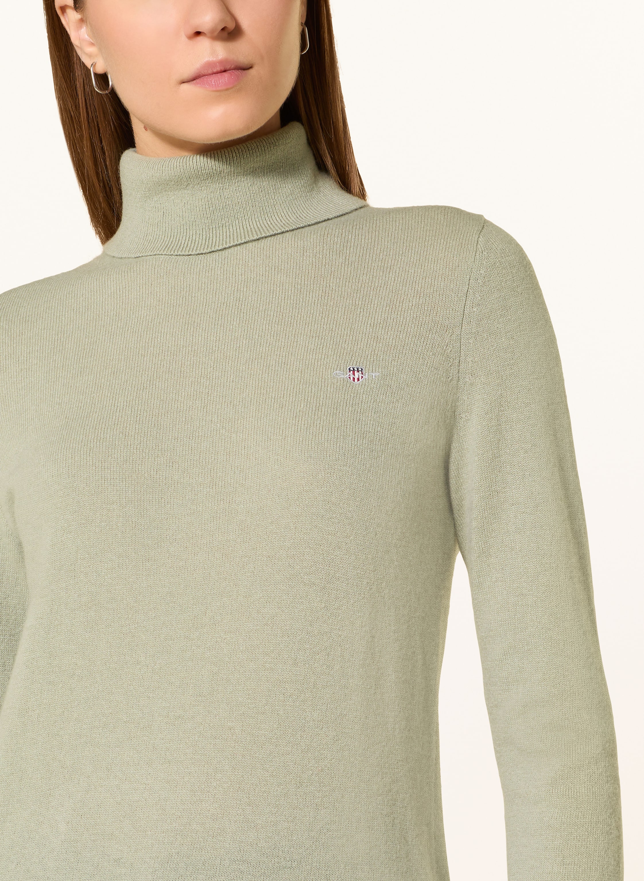 Thumbnail - Gant Rollkragenpullover gruen