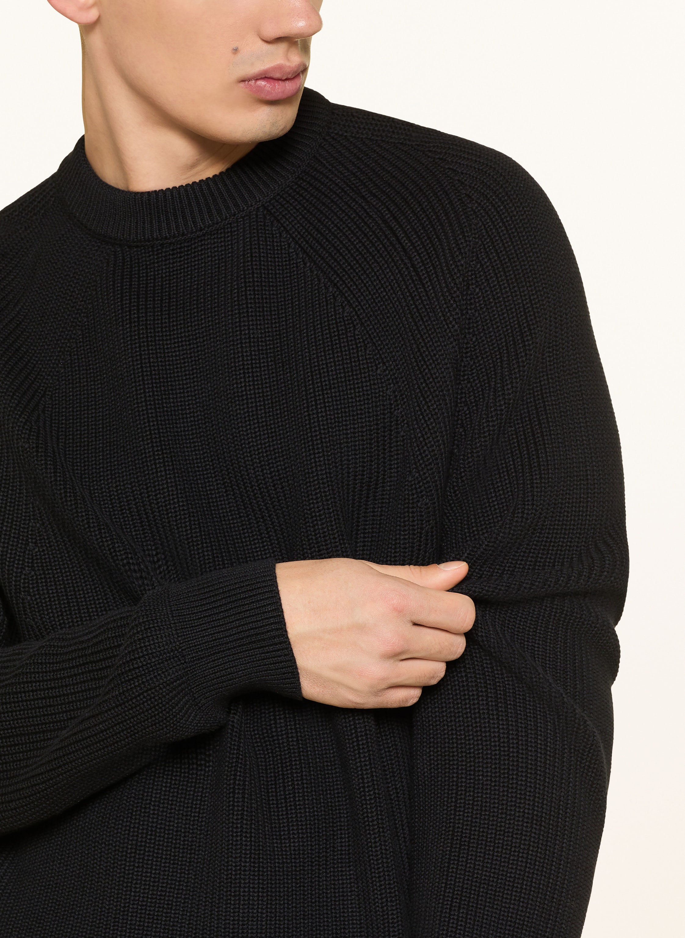 Thumbnail - Drykorn Pullover Rippley schwarz