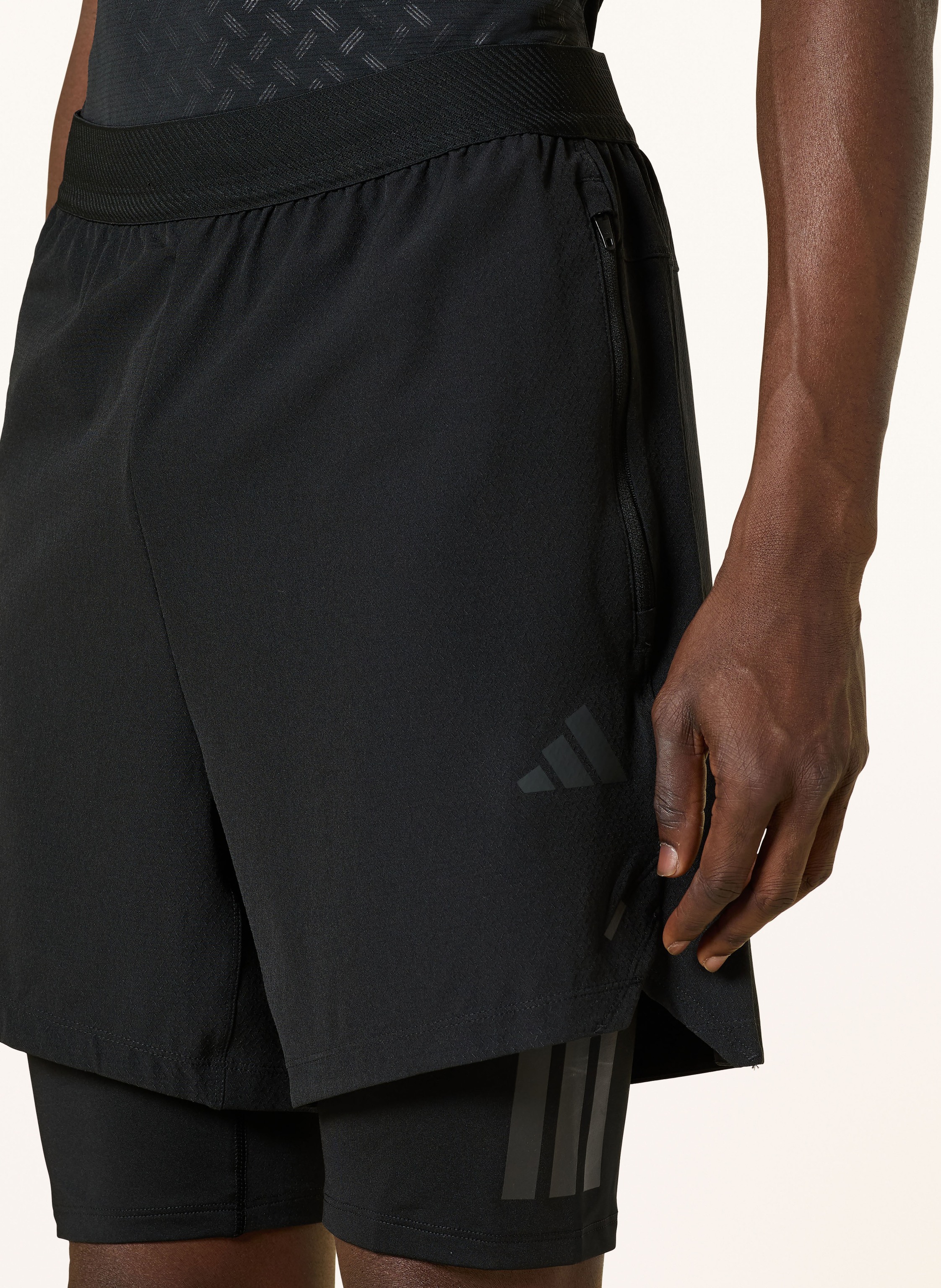 Thumbnail - Adidas 2-In-1-Trainingsshorts Power schwarz