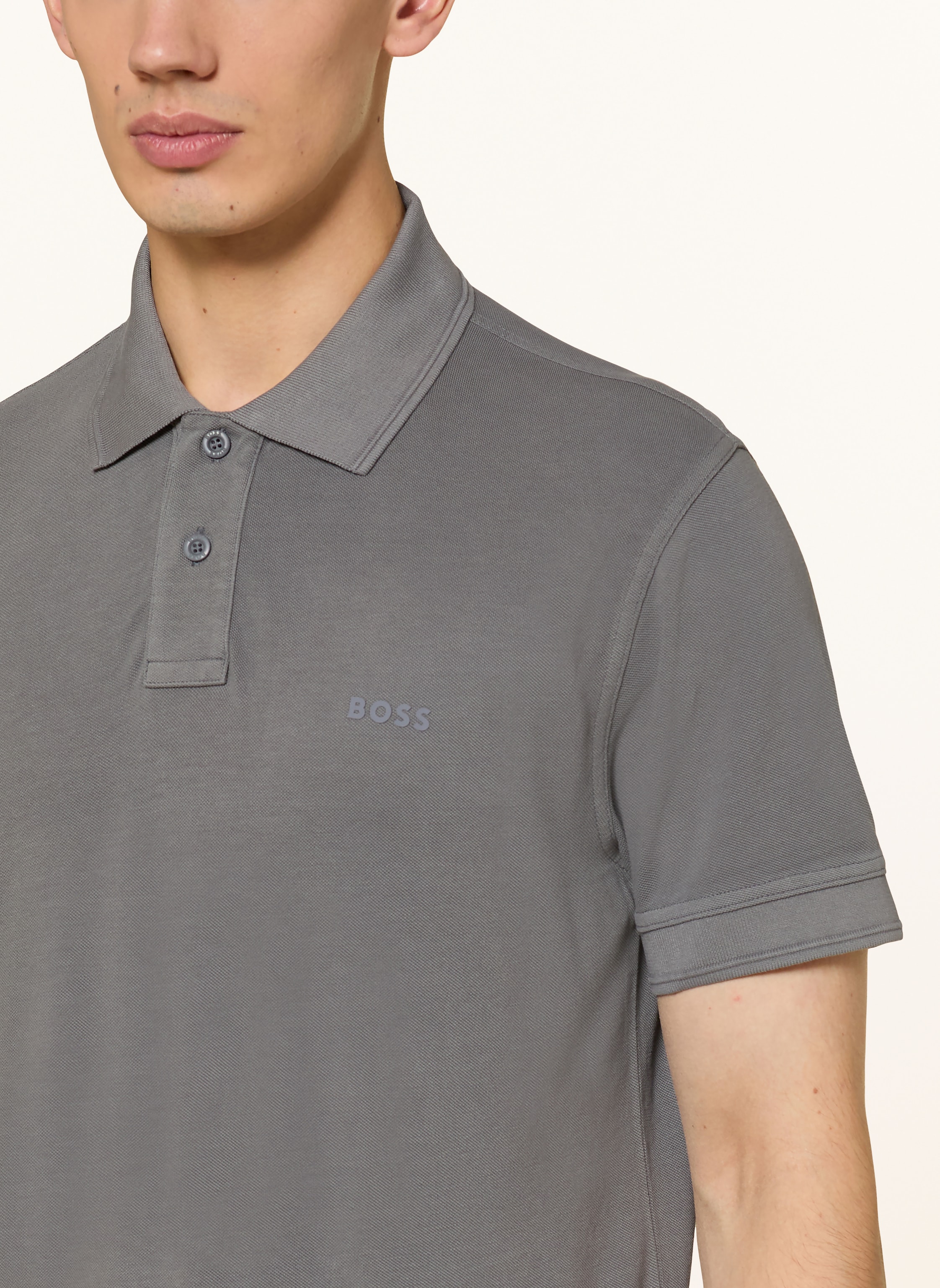 Thumbnail - Boss Piqué-Poloshirt Prime grau