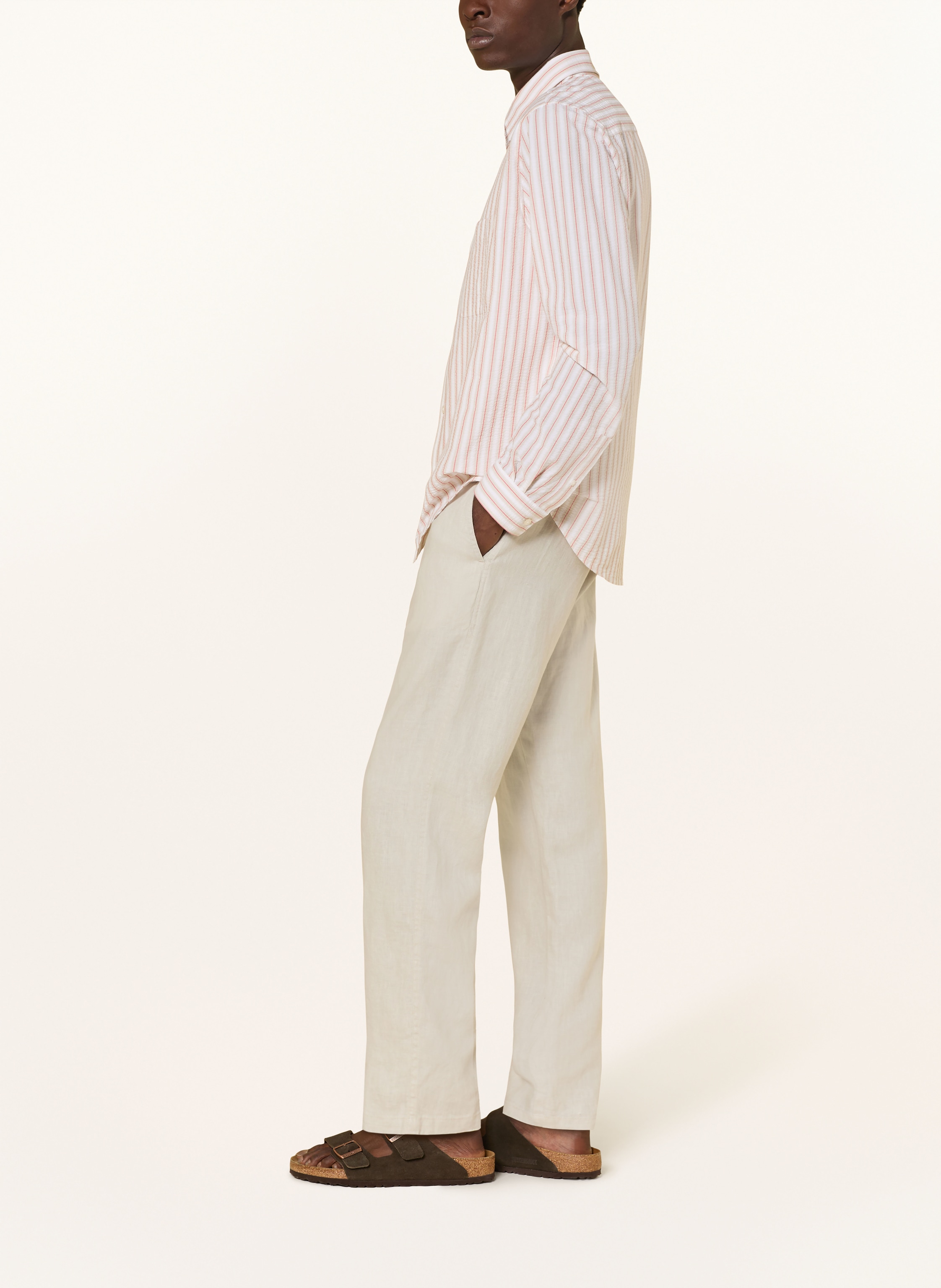 Thumbnail - Samsøe Samsøe Leinenhose Sajabari Regular Fit beige