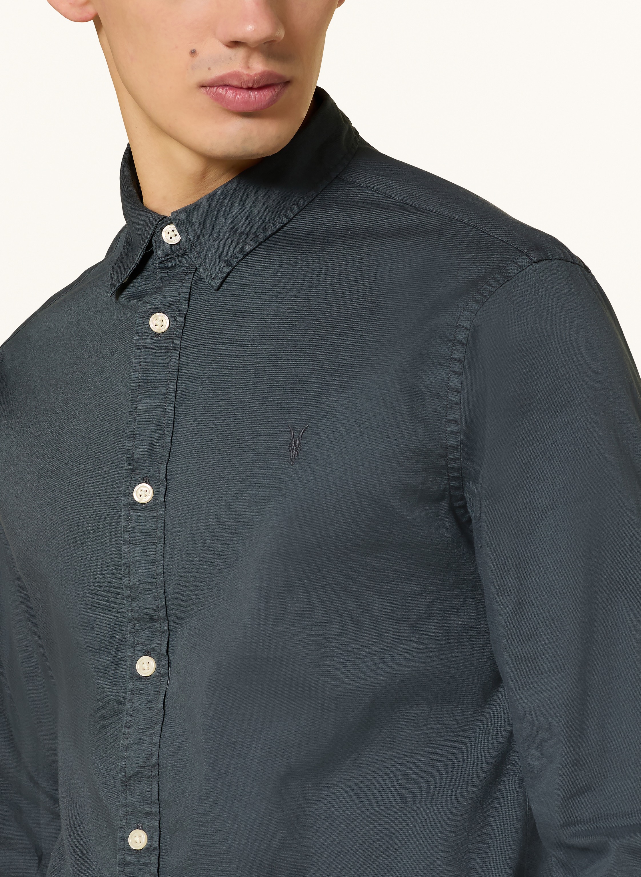 Thumbnail - Allsaints Hemd Hawthorne Slim Fit blau