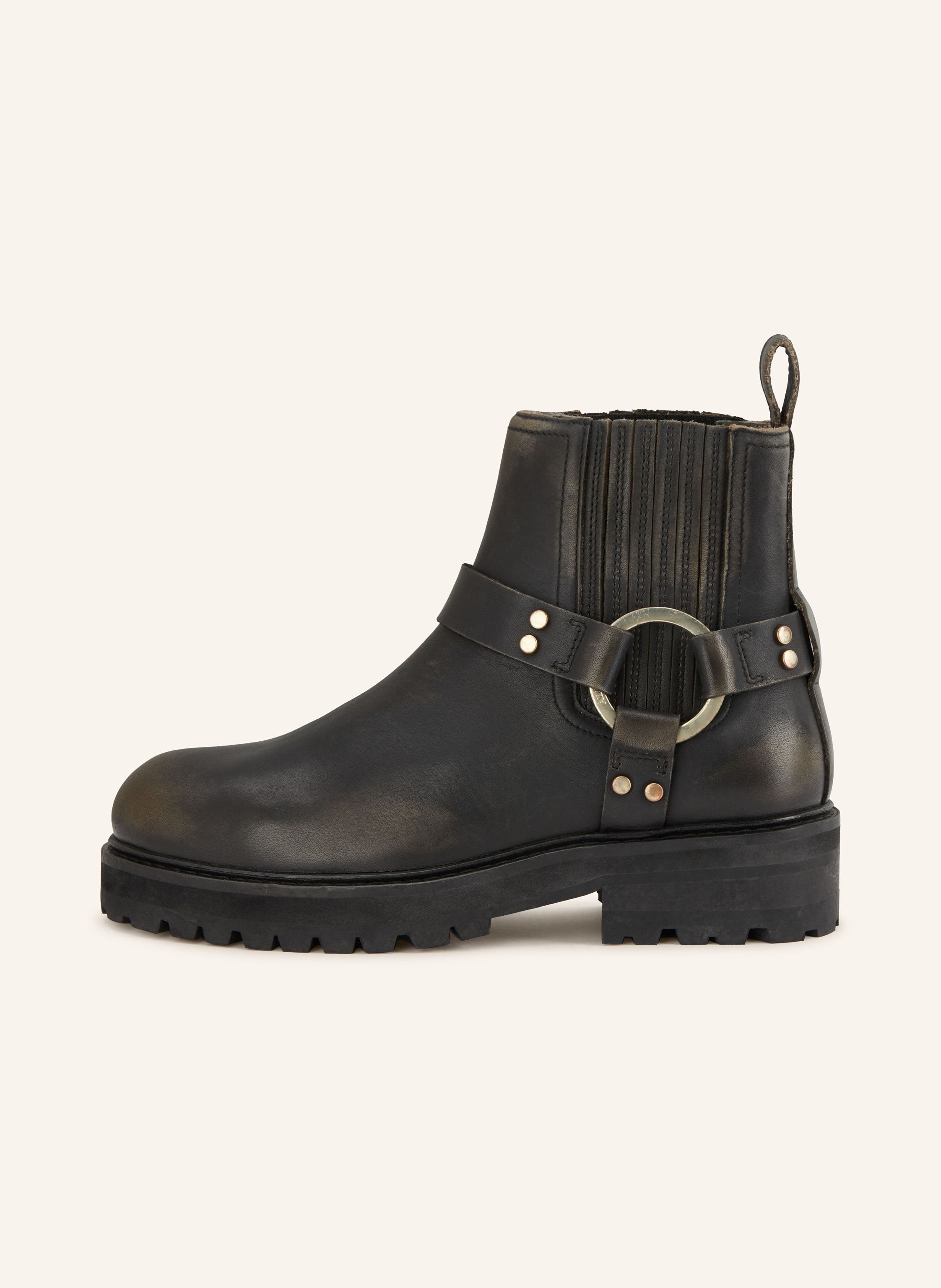 Thumbnail - Allsaints Biker Boots Maddie Mit Nieten braun