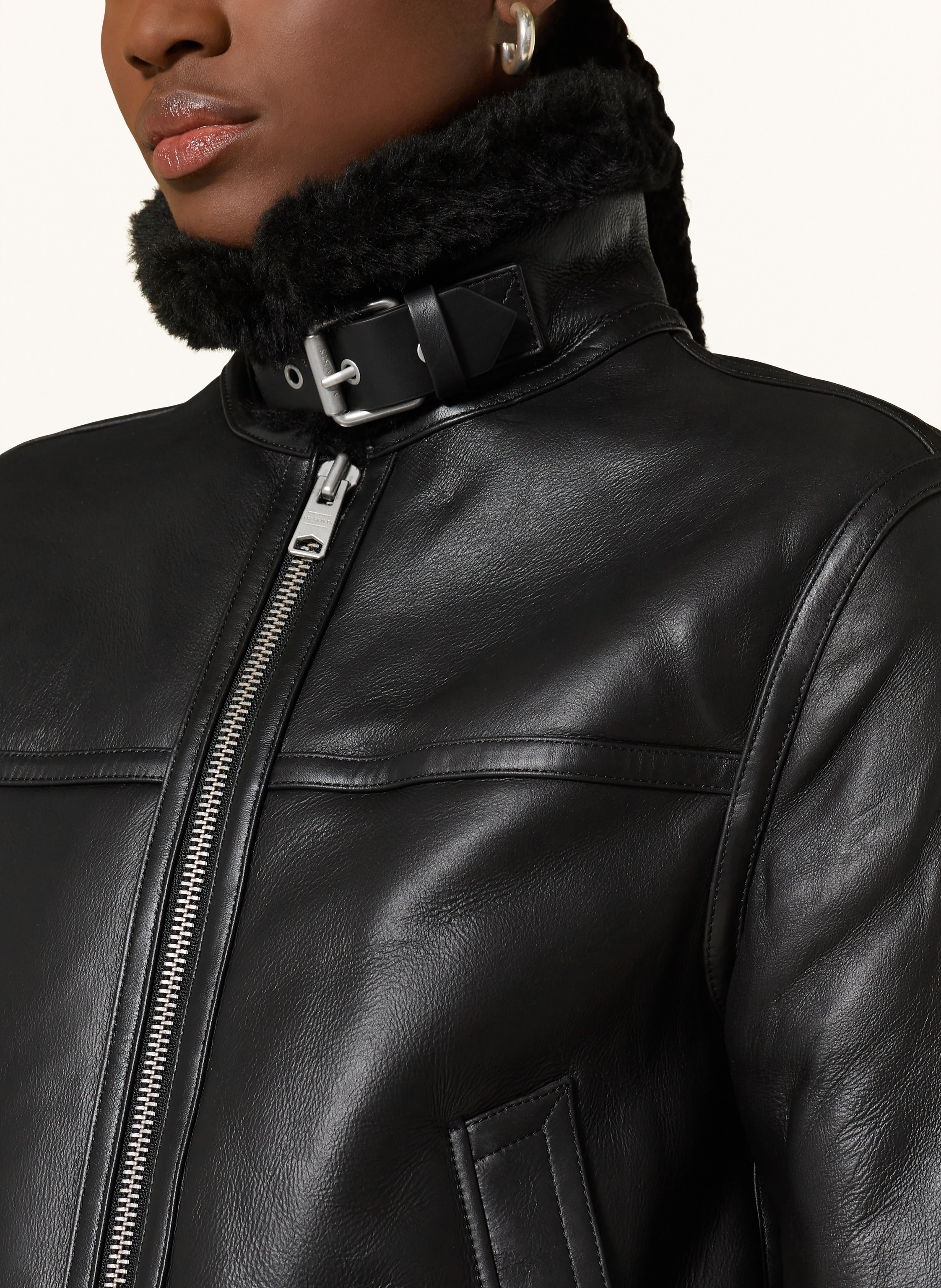 Thumbnail - Allsaints Lederjacke Lorel schwarz
