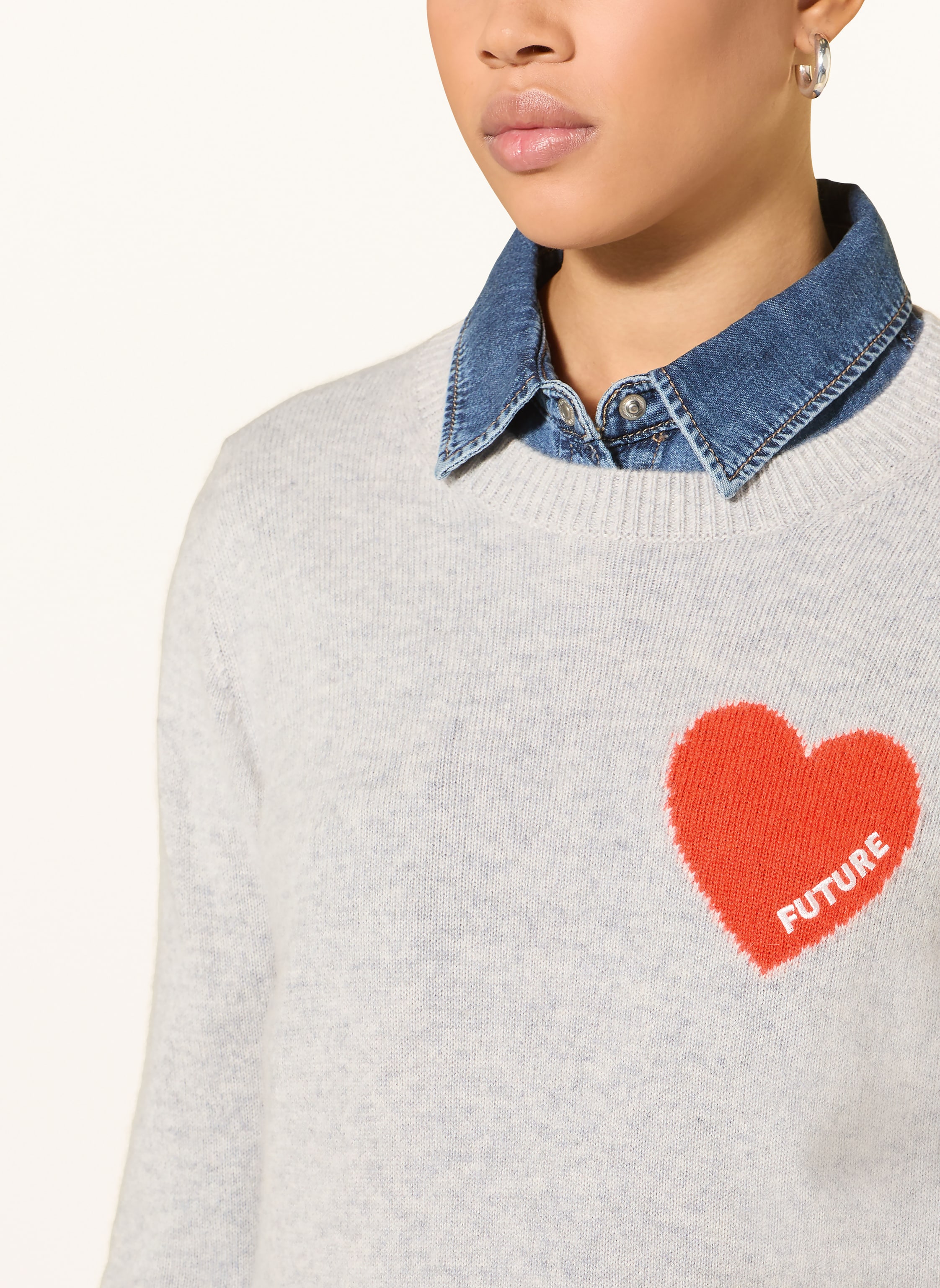 Thumbnail - From Future Cashmere-Pullover grau