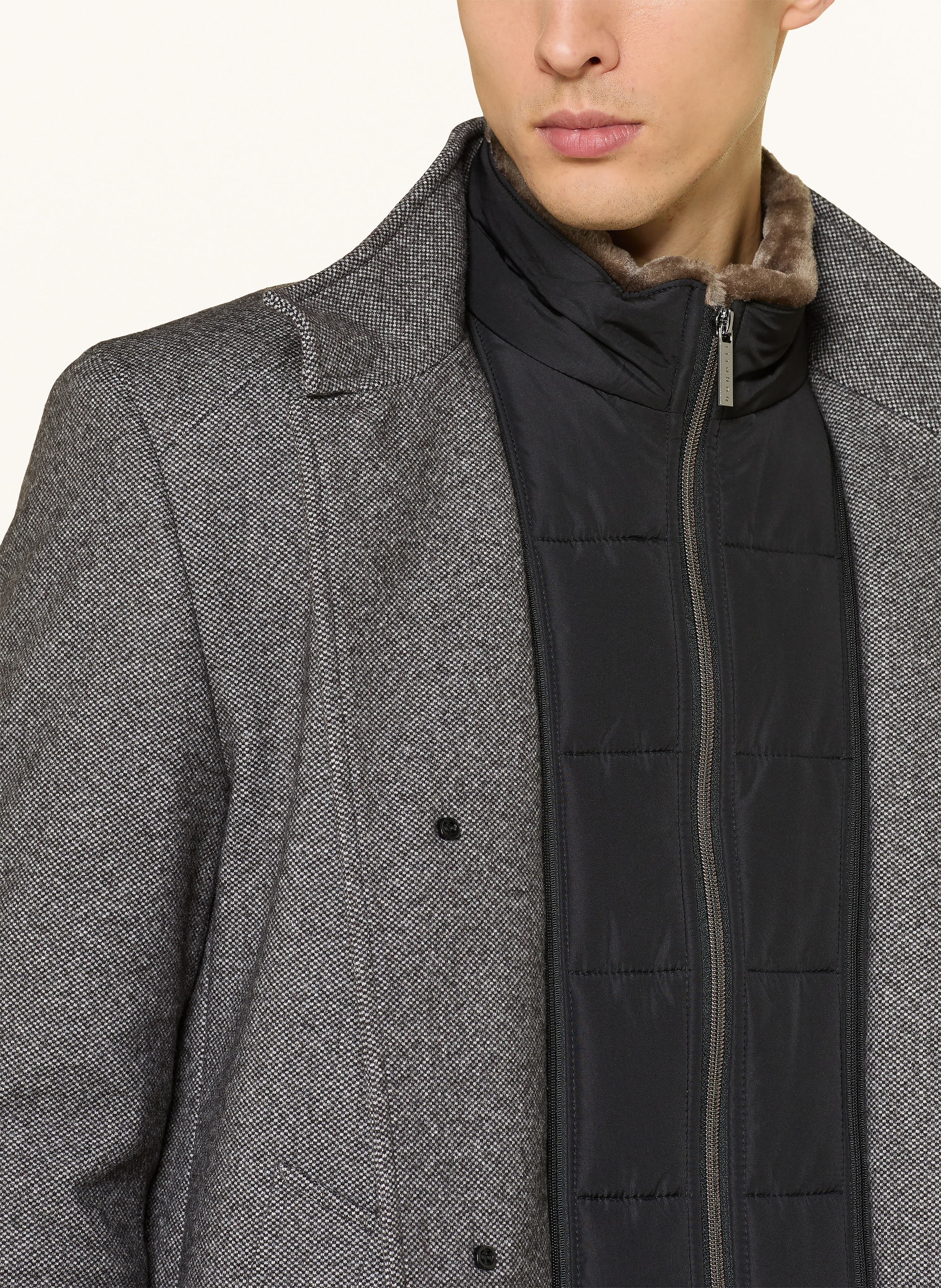 Thumbnail - Bugatti Mantel Mit Herausnehmbarer Blende grau