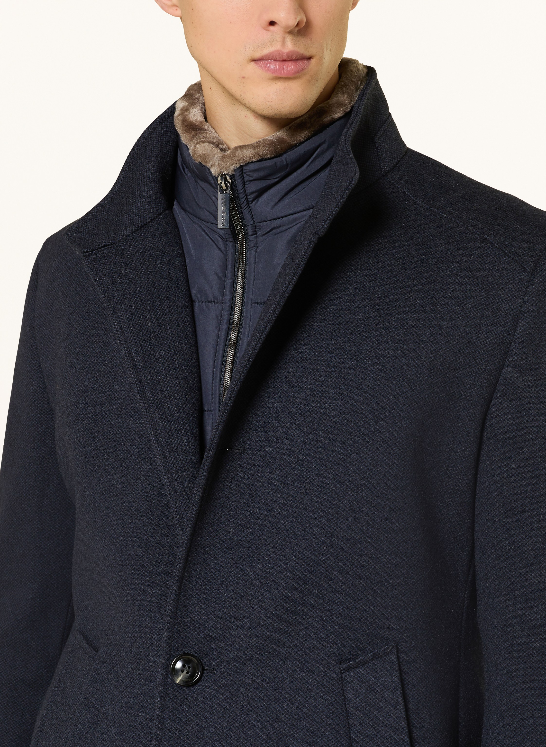 Thumbnail - Bugatti Mantel Mit Herausnehmbarer Blende blau