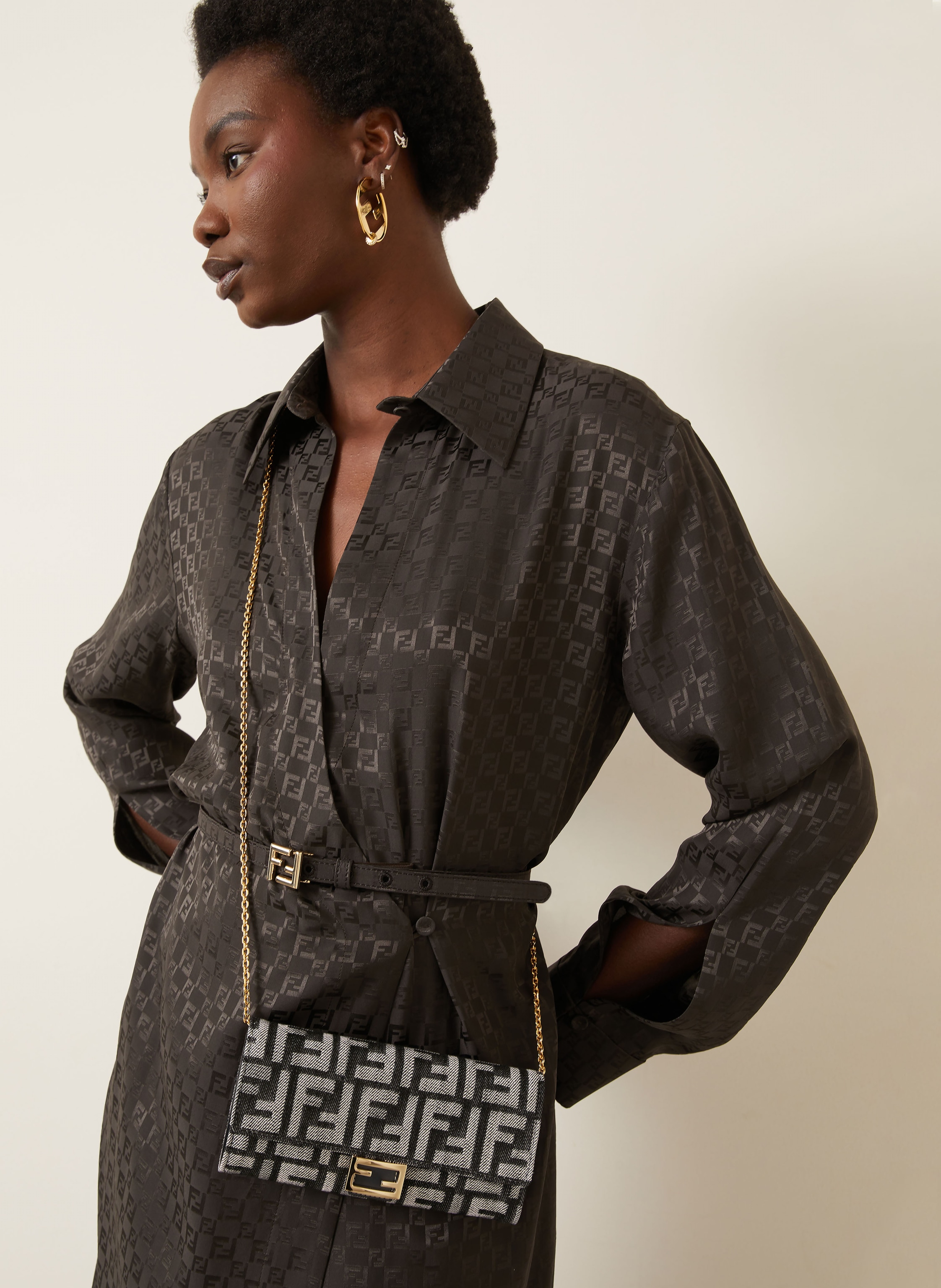 Thumbnail - Fendi Geldbörse Baguette Zum Umhängen blau