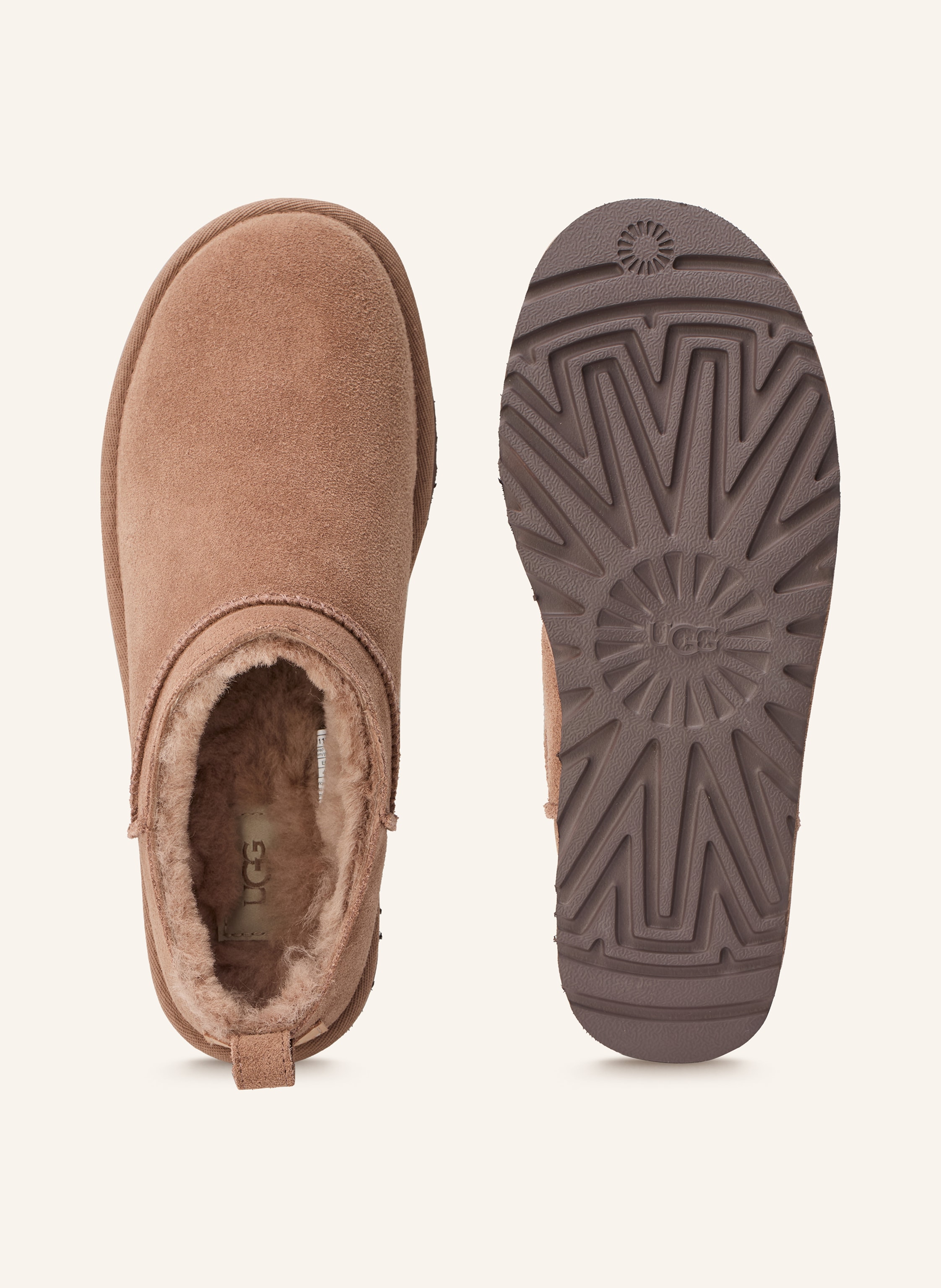 Thumbnail - Ugg Pantoletten Classic Micro braun