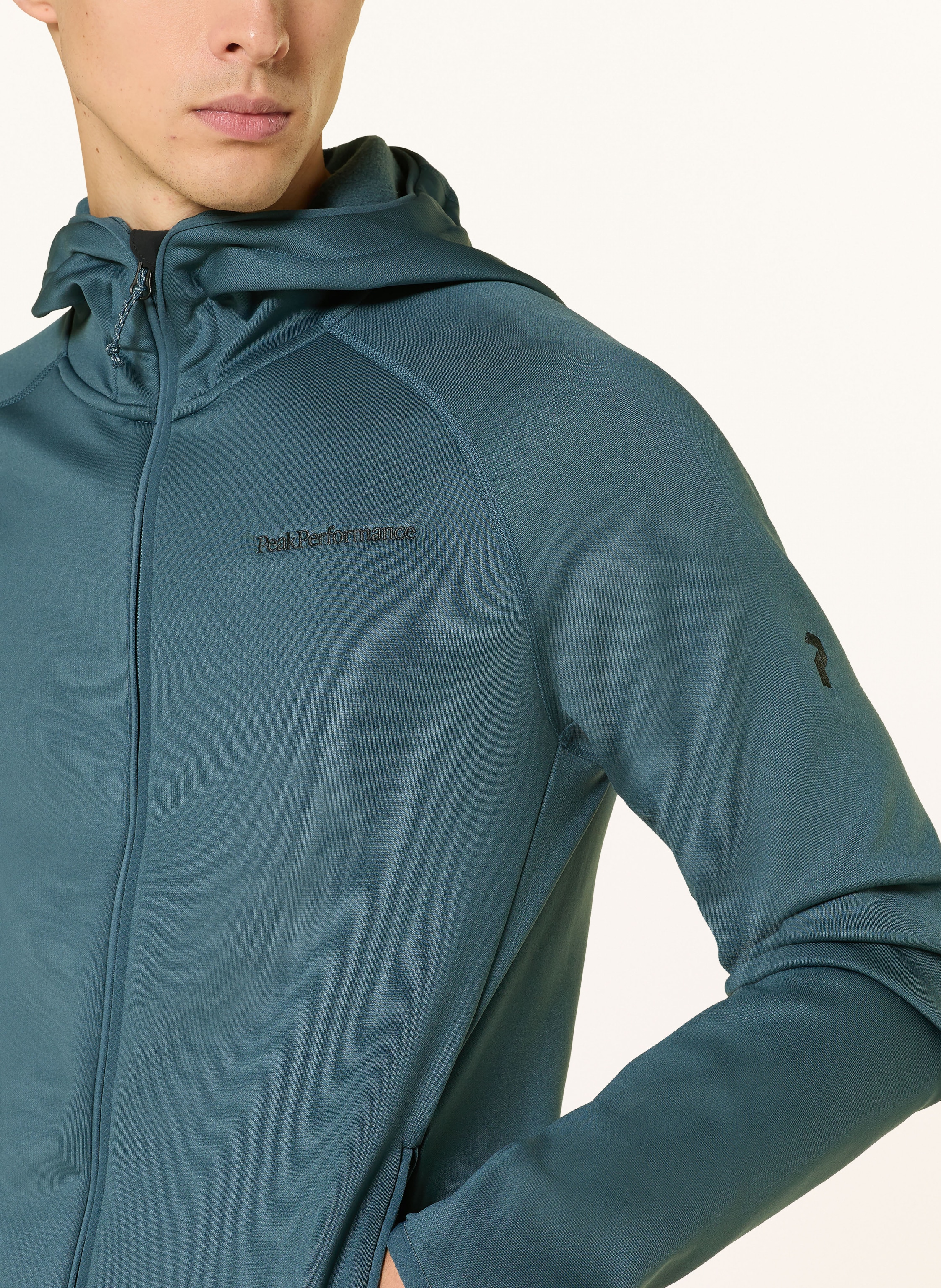 Thumbnail - Peak Performance Midlayer-Jacke Zip Hood grau
